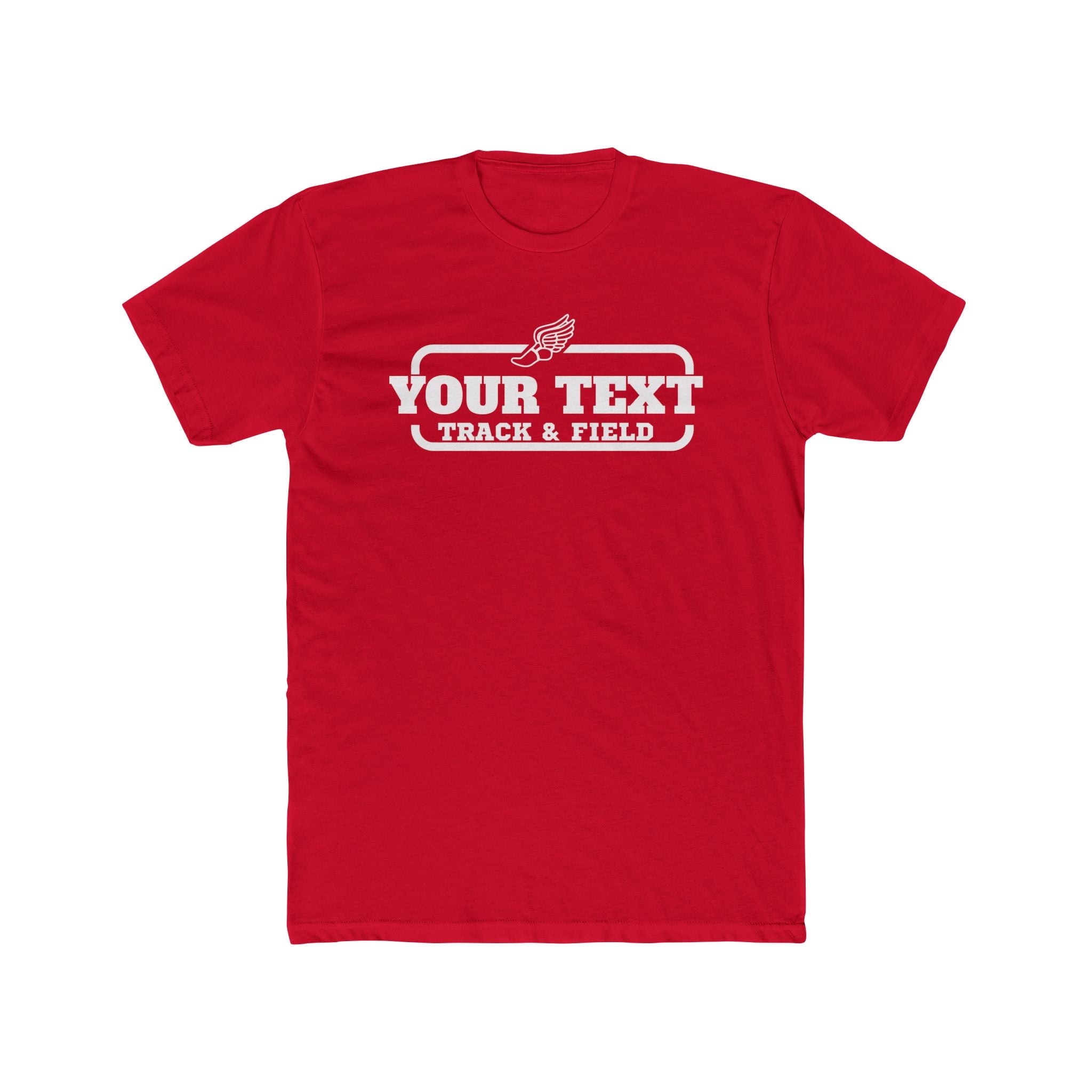 Custom Track & Field T-Shirt — Personalized Unisex Crew Tee