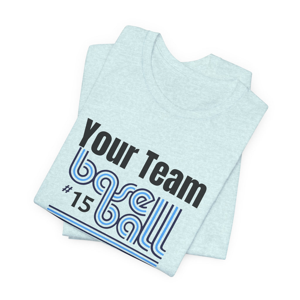 Custom Team-Name Jersey Tee — Retro Line Design