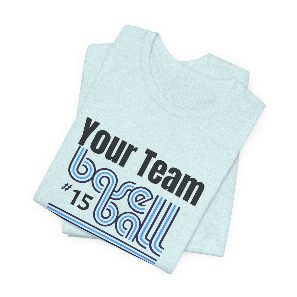Custom Team-Name Jersey Tee — Retro Line Design