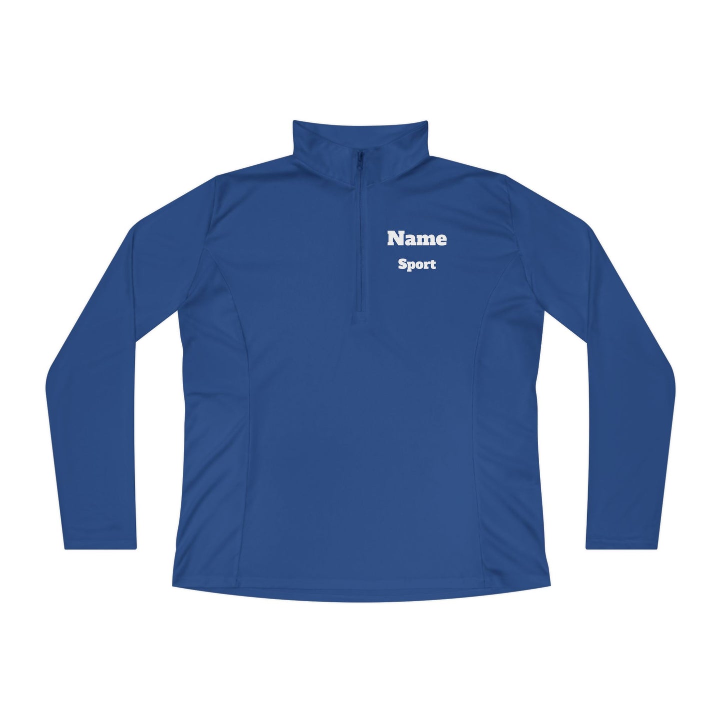 Custom Ladies Quarter-Zip Pullover — Personalized Name & Sport