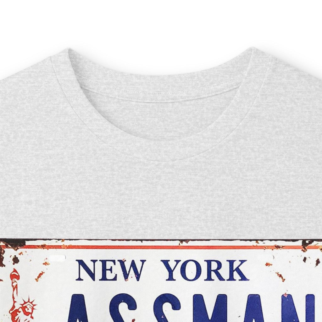 Assman License Plate Long Sleeve Tee — Funny New York Retro Graphic Shirt
