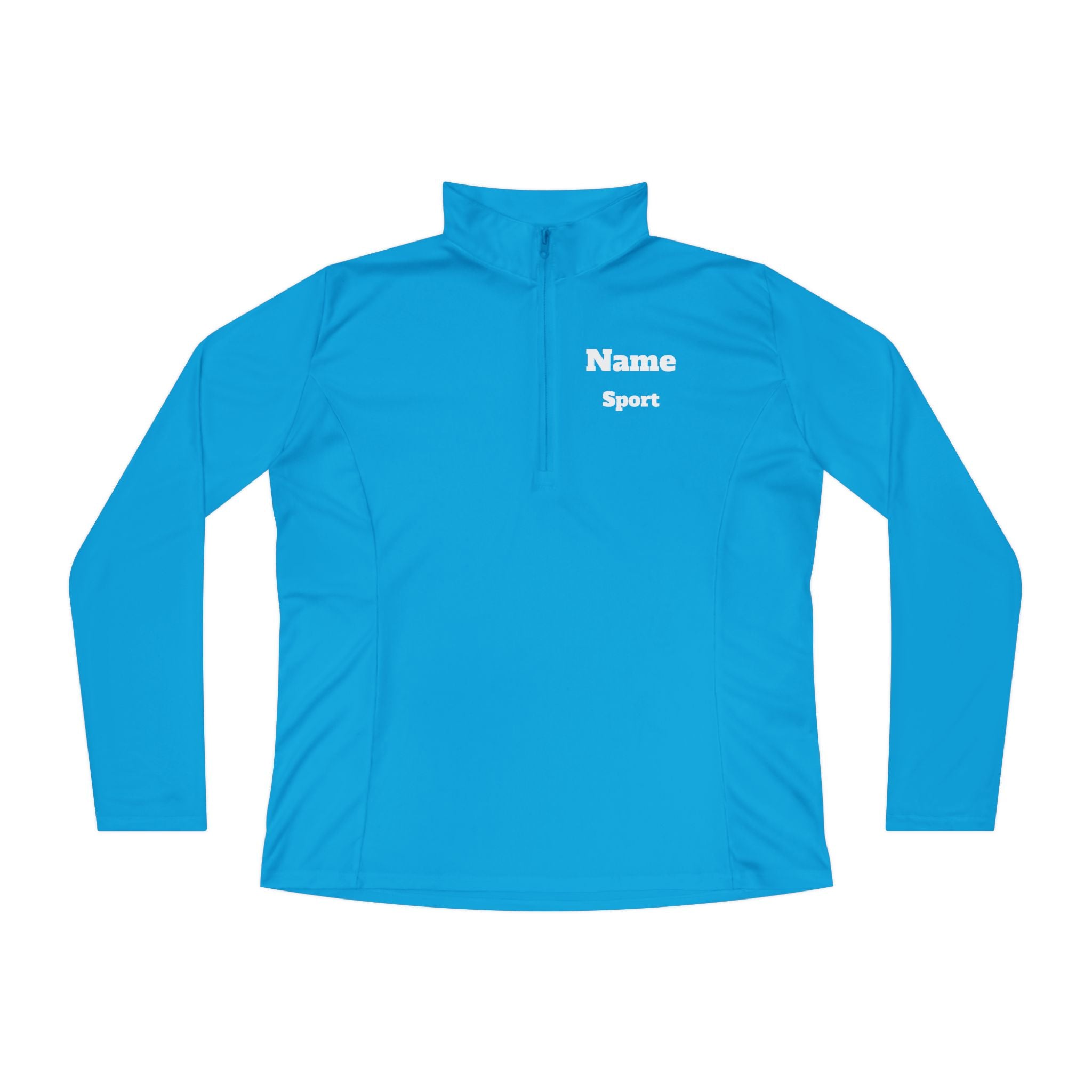 Custom Ladies Quarter-Zip Pullover — Personalized Name & Sport