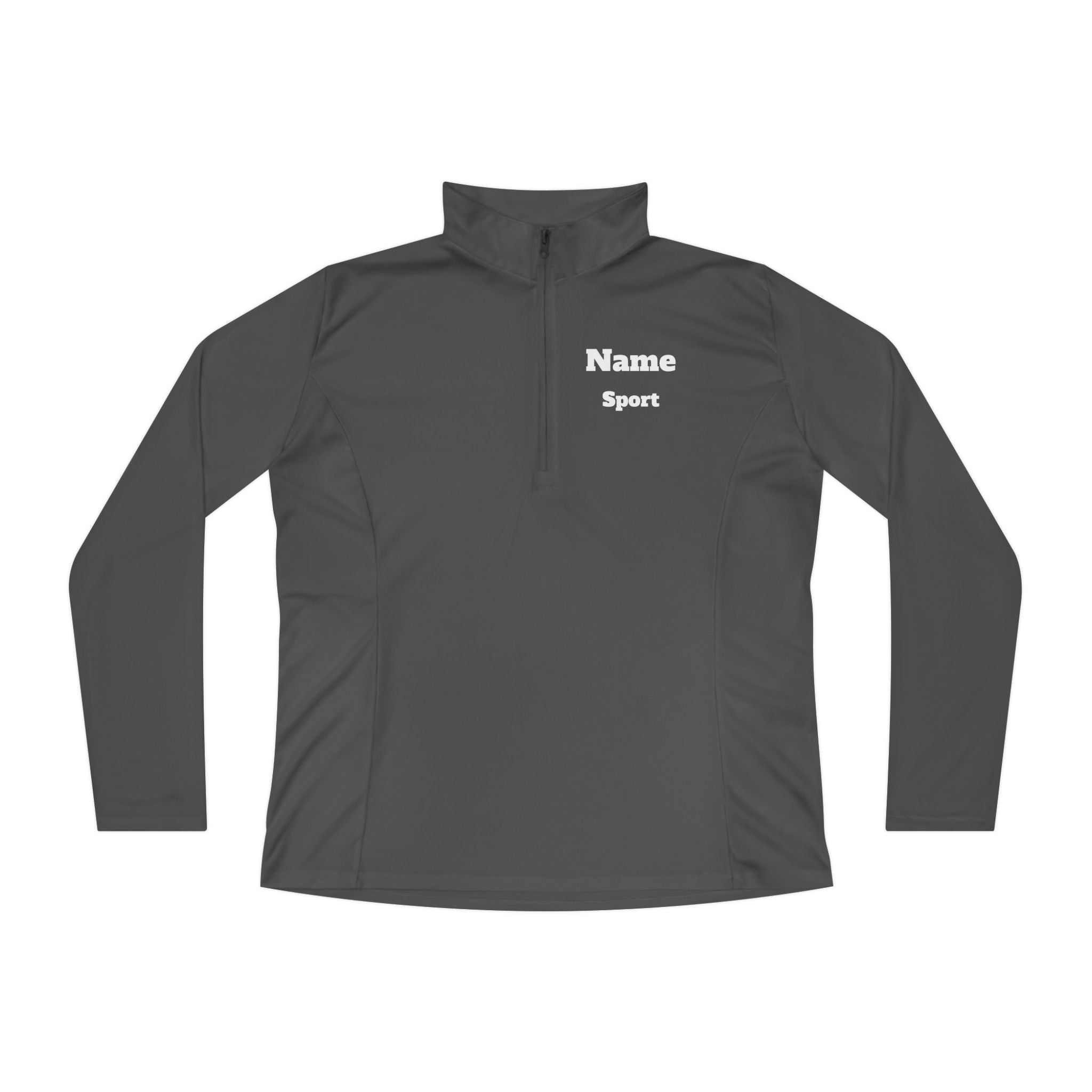 Custom Ladies Quarter-Zip Pullover — Personalized Name & Sport