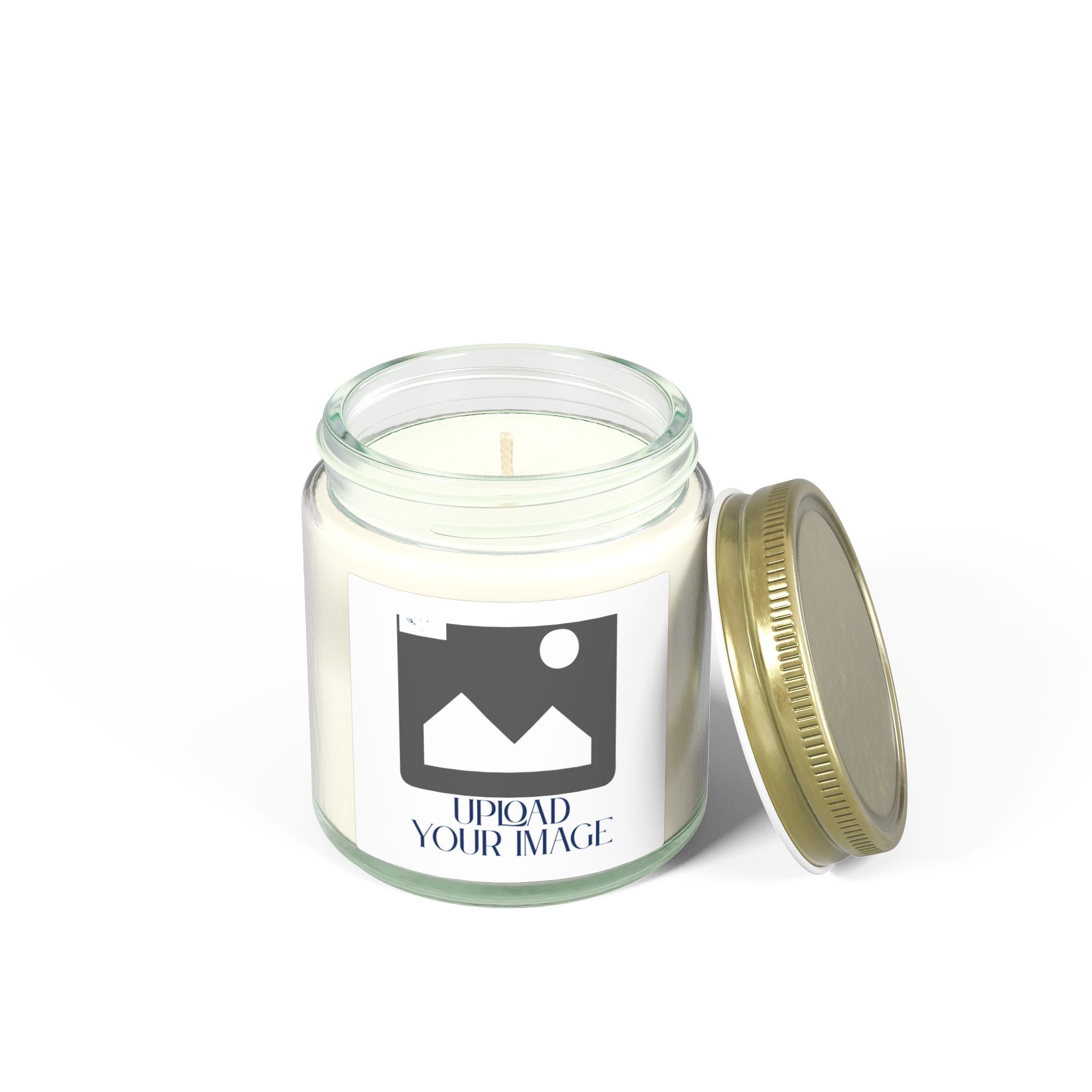 Coconut Apricot Soy Candle — Upload & Customize Scented Jar Candle for Home, Spa & Gifts