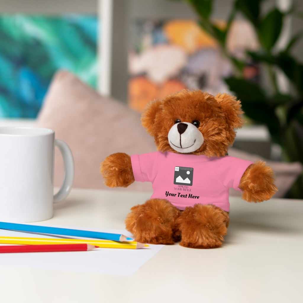Personalized Stuffed Animal with Custom T-Shirt | Name, Photo or Message Plush Gift