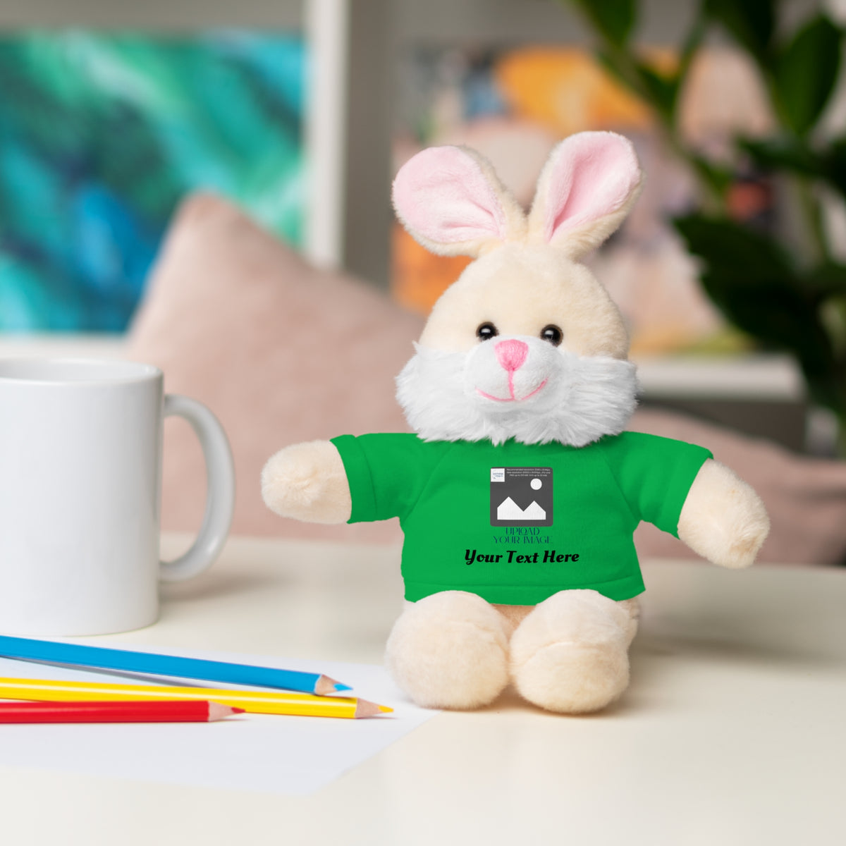 Personalized Stuffed Animal with Custom T-Shirt | Name, Photo or Message Plush Gift