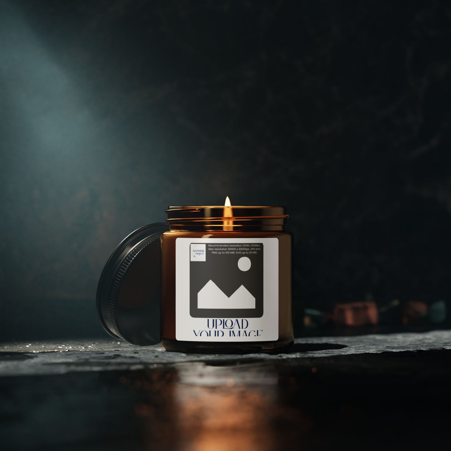 Scented Soy Candle — Amber Glass Jar (Multi-Size)