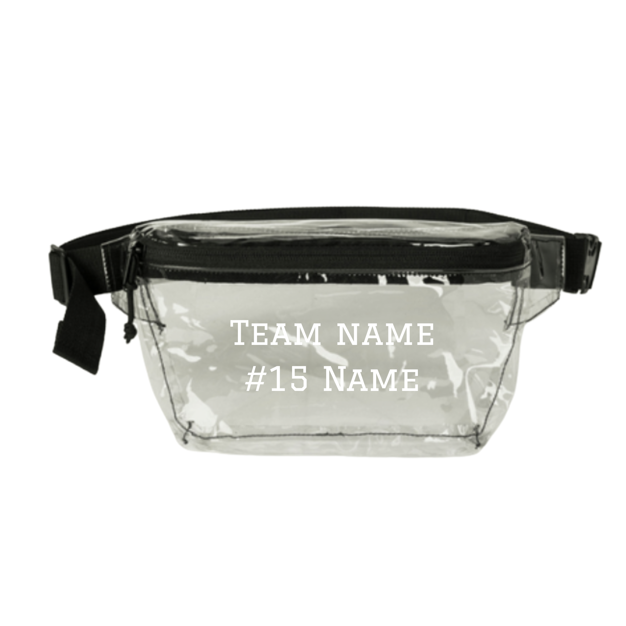 Personalized - Clear Baseball Stadium Fanny Pack