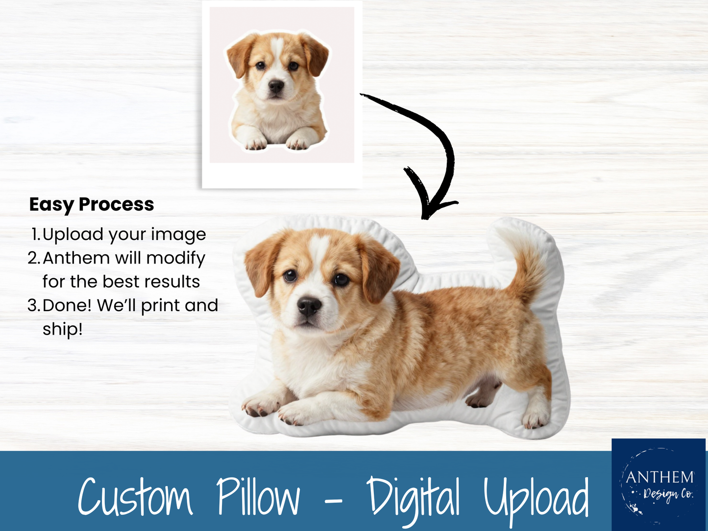 Custom Photo Pillow — Personalized Upload Your Image Throw Pillow
