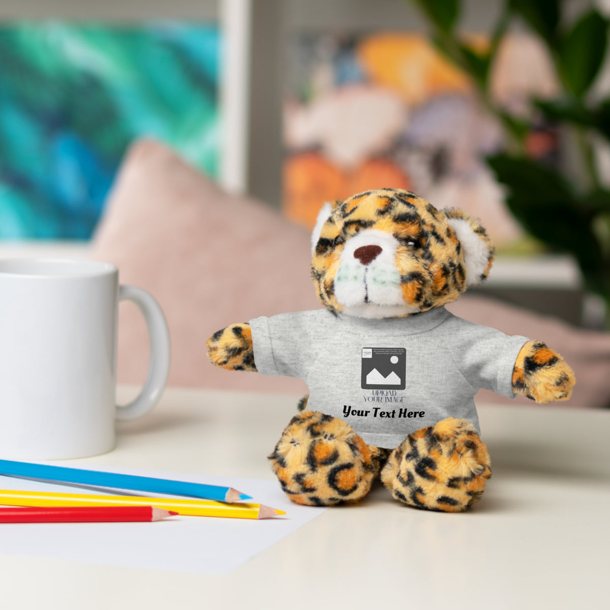 Personalized Stuffed Animal with Custom T-Shirt | Name, Photo or Message Plush Gift