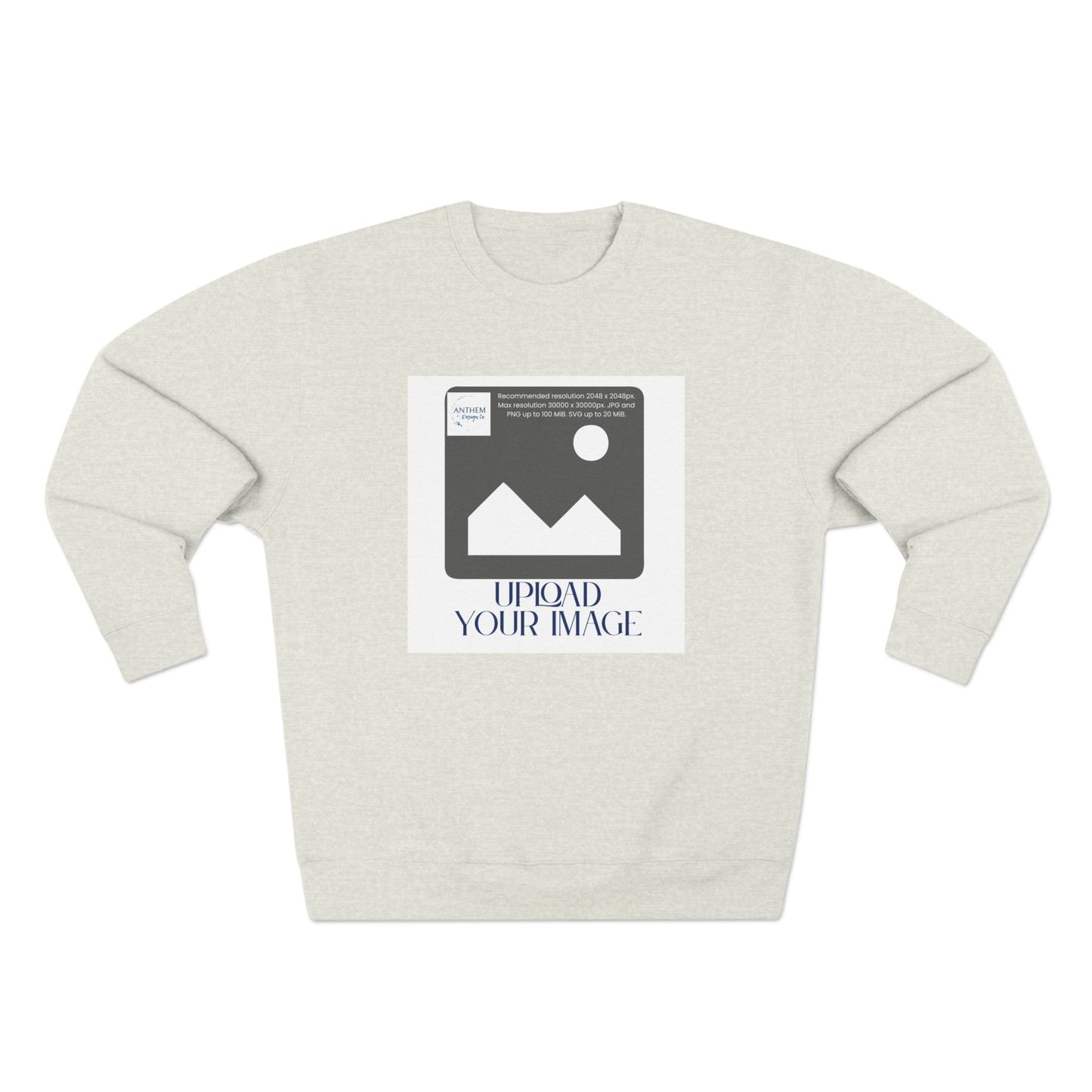 Custom Photo Crewneck Sweatshirt – Upload Your Image Personalized Crewneck