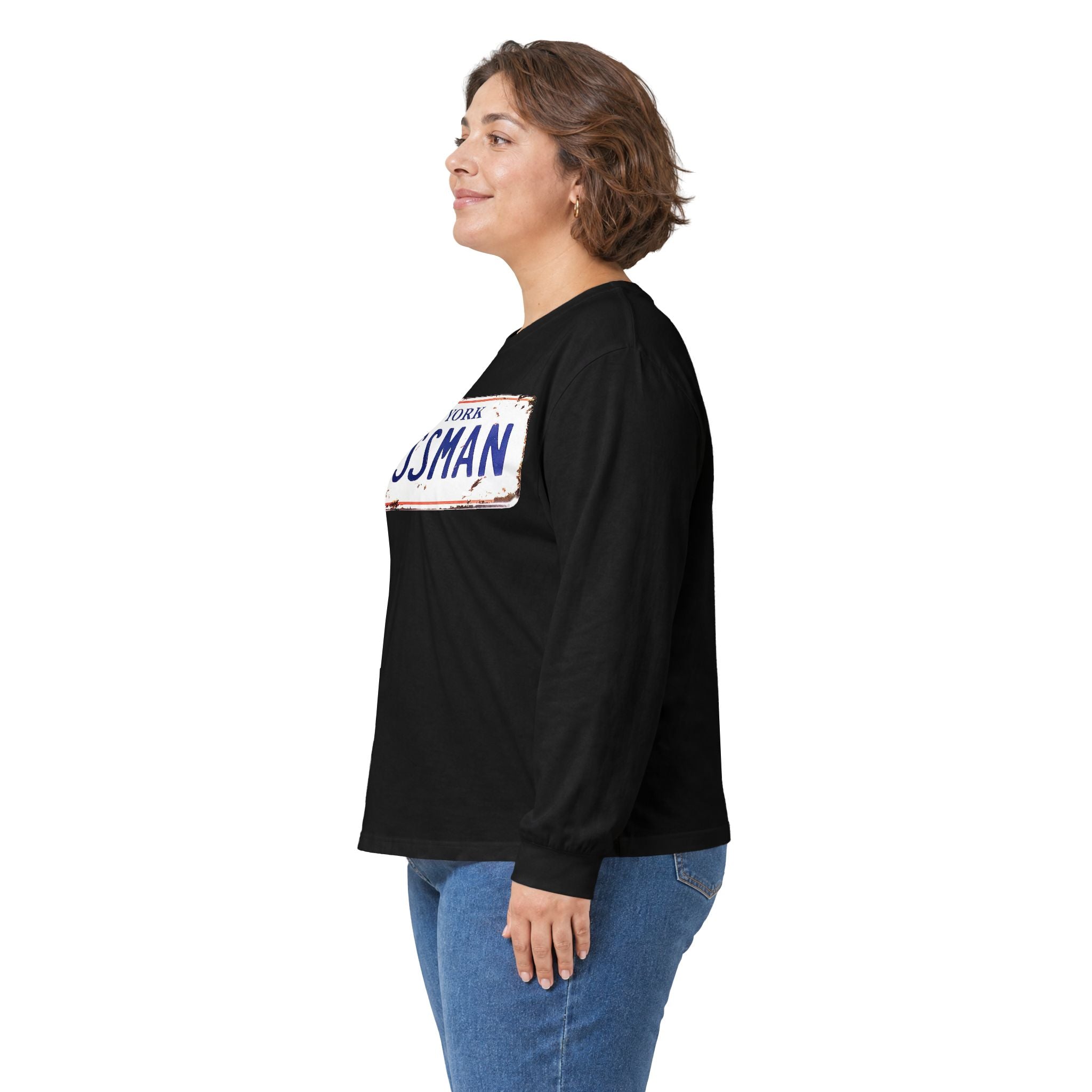 Assman License Plate Long Sleeve Tee — Funny New York Retro Graphic Shirt