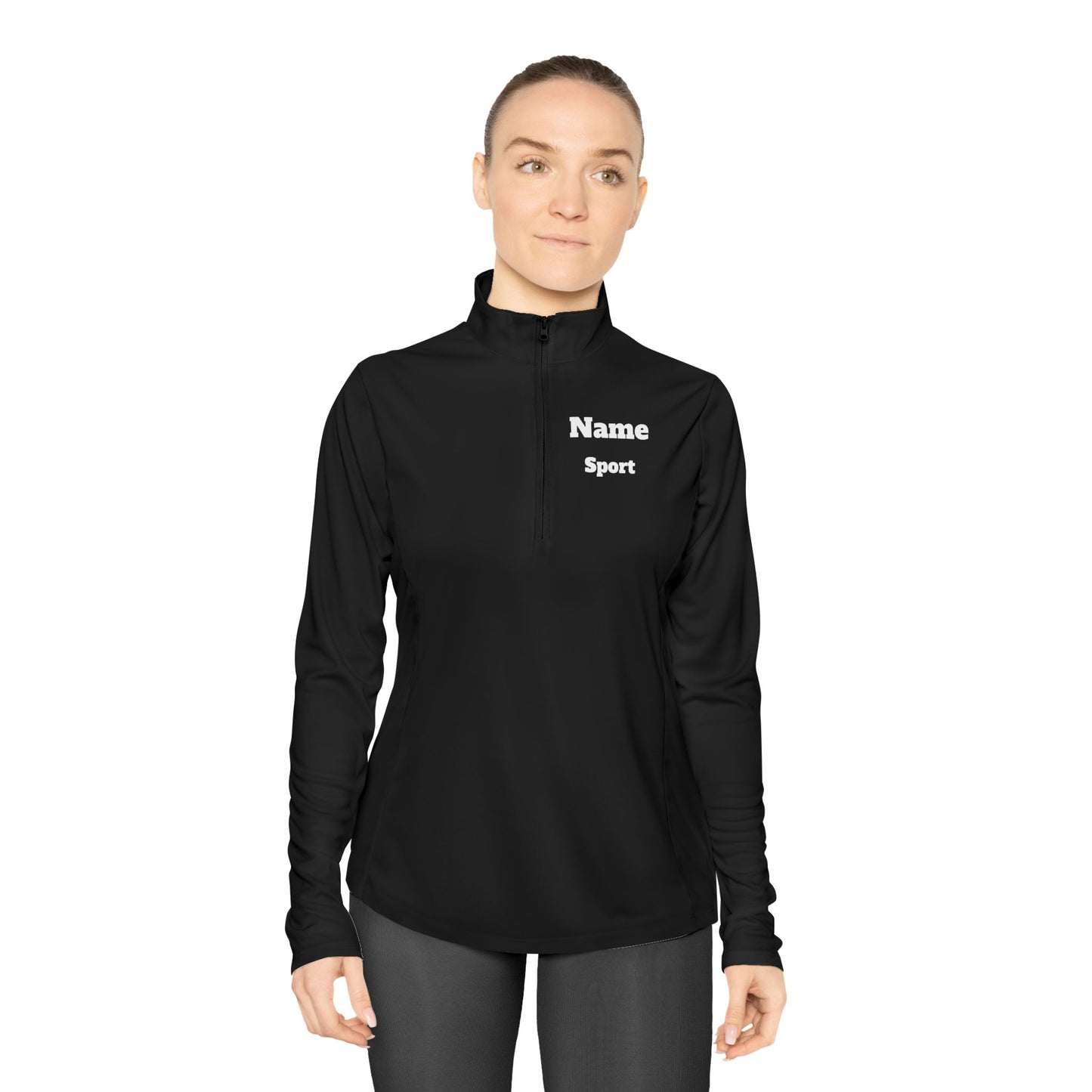Custom Ladies Quarter-Zip Pullover — Personalized Name & Sport
