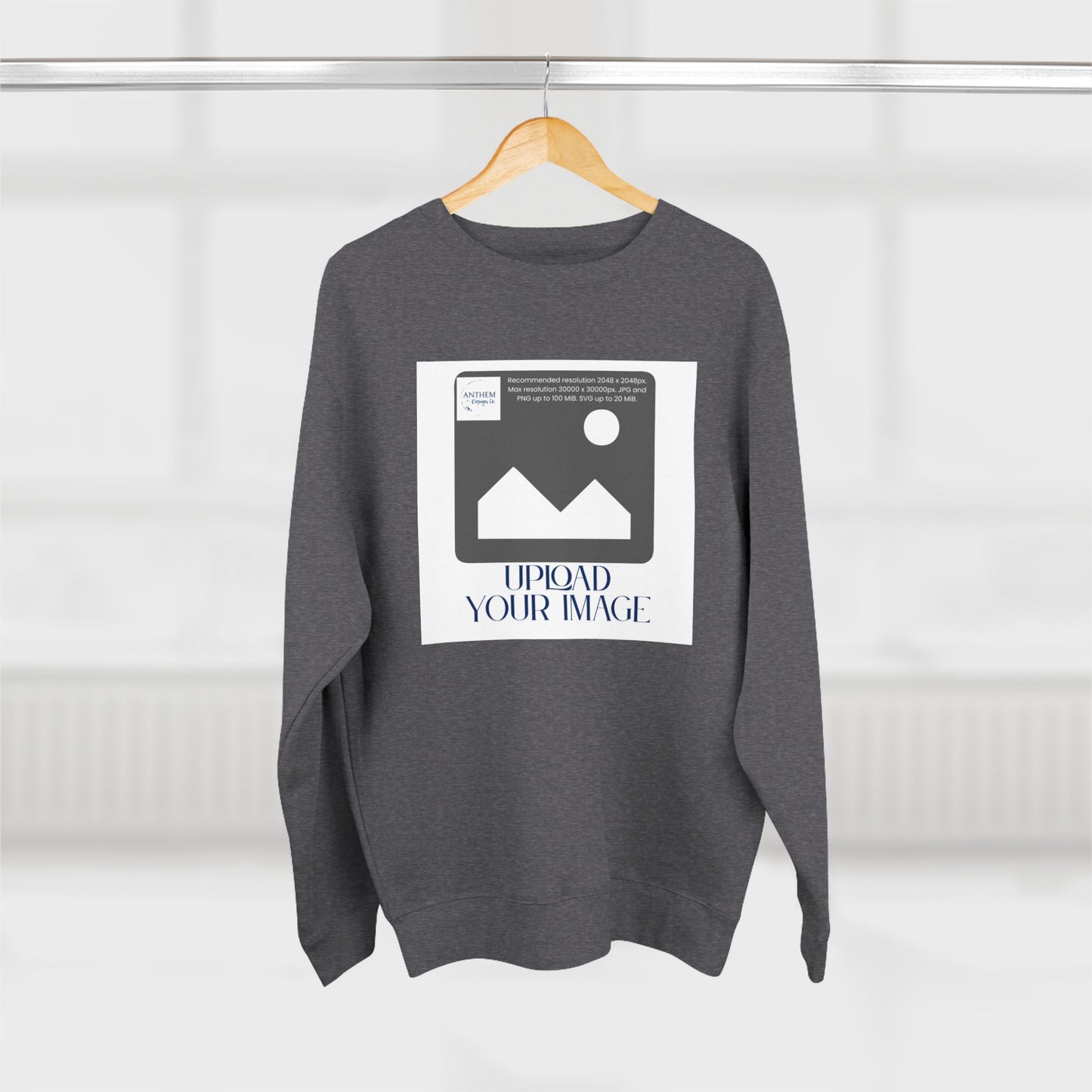 Custom Photo Crewneck Sweatshirt – Upload Your Image Personalized Crewneck