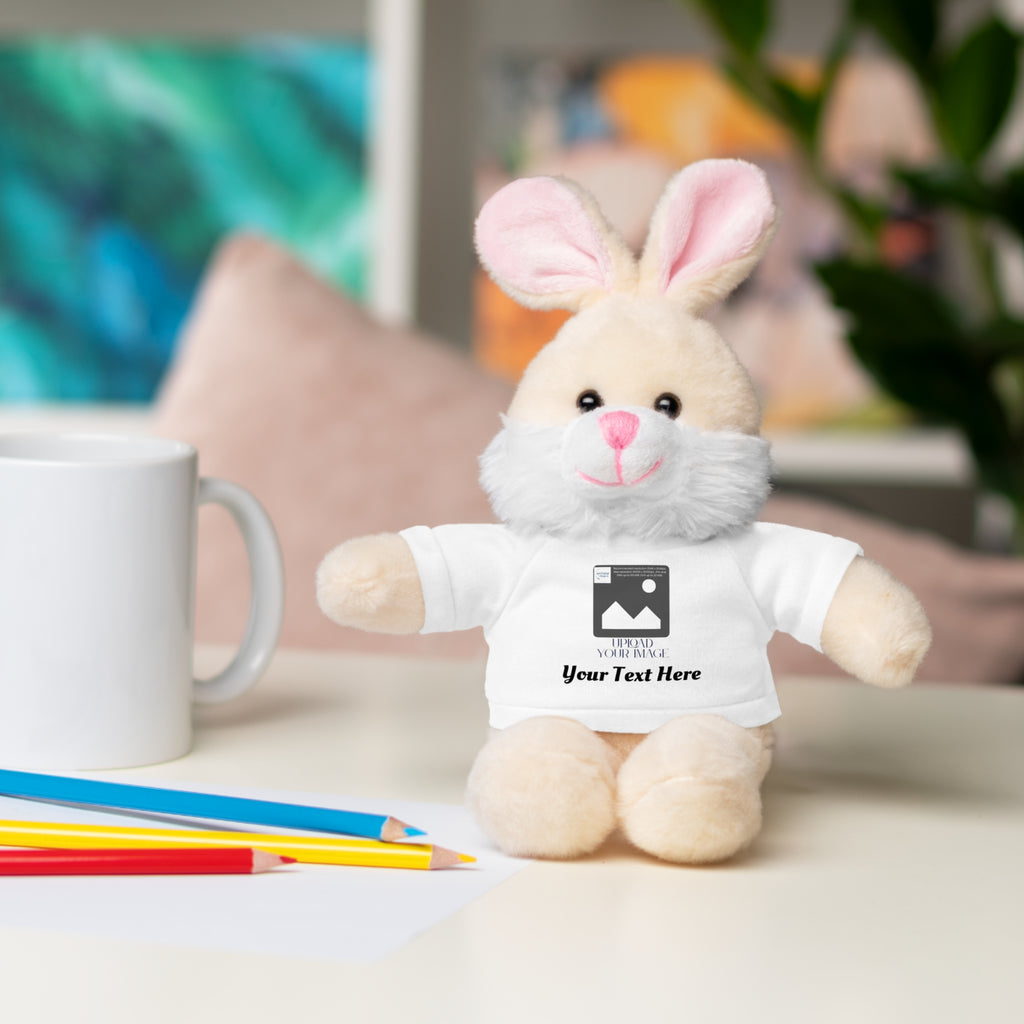 Personalized Stuffed Animal with Custom T-Shirt | Name, Photo or Message Plush Gift