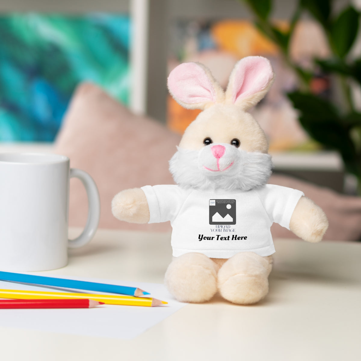 Personalized Stuffed Animal with Custom T-Shirt | Name, Photo or Message Plush Gift