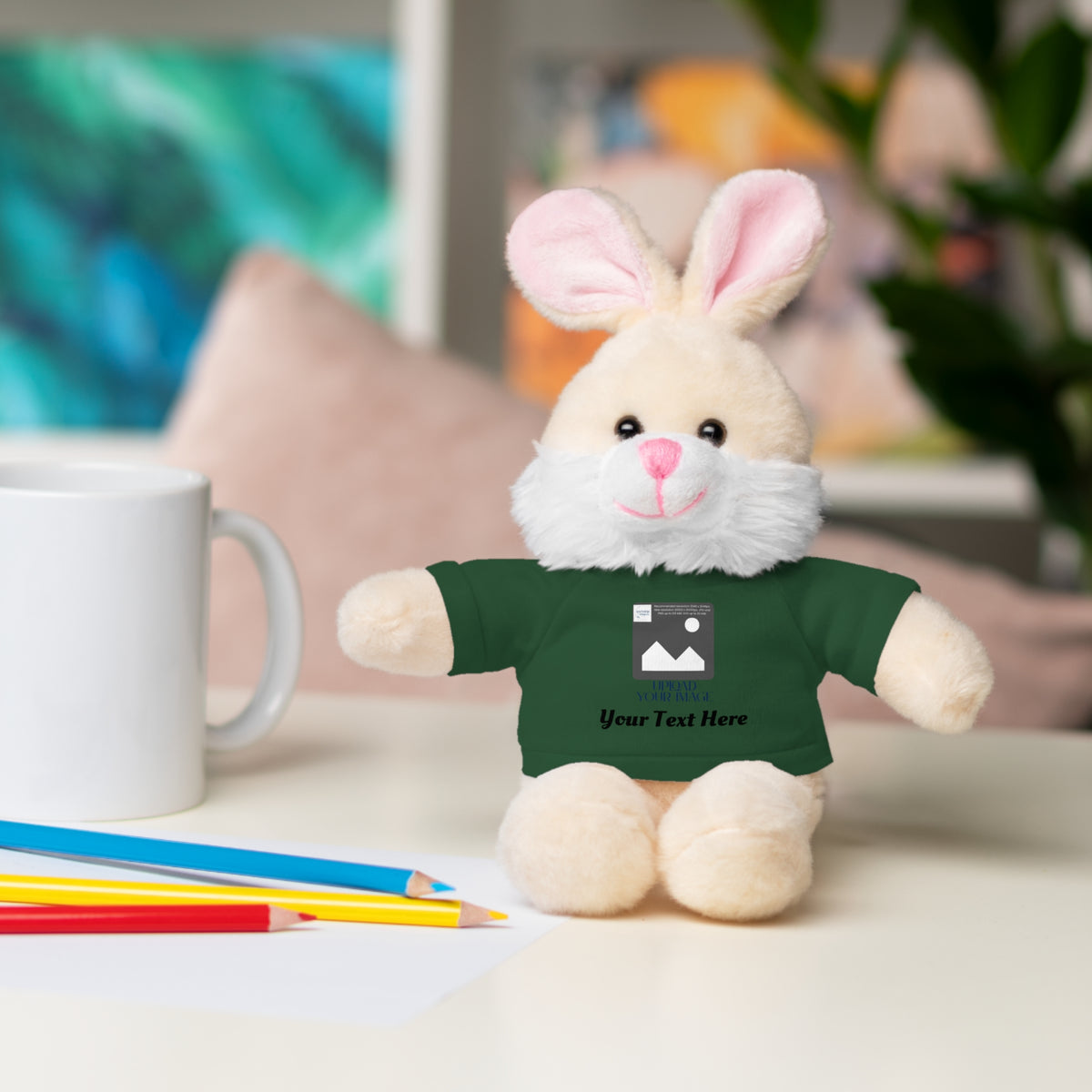 Personalized Stuffed Animal with Custom T-Shirt | Name, Photo or Message Plush Gift