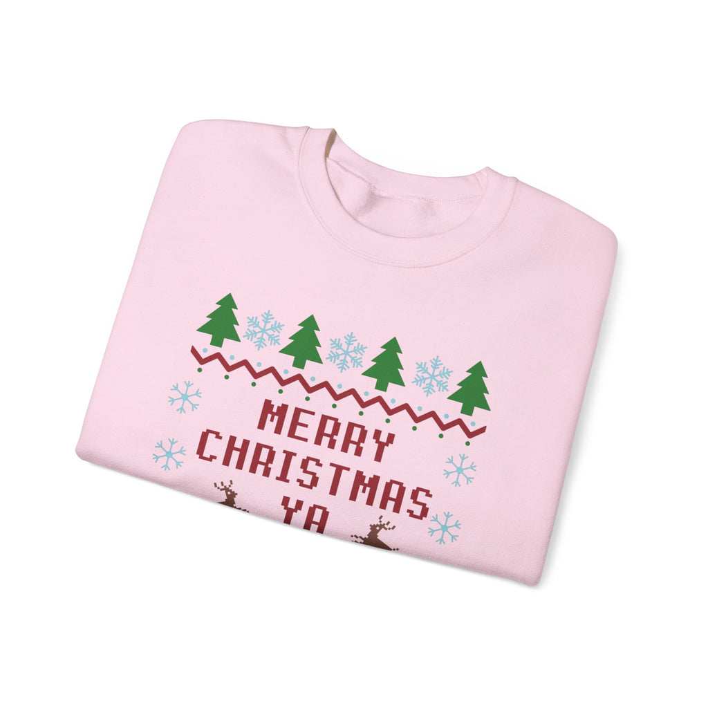 Merry Christmas Ya Filthy Animal Sweatshirt - Ugly Christmas Holiday Crewneck