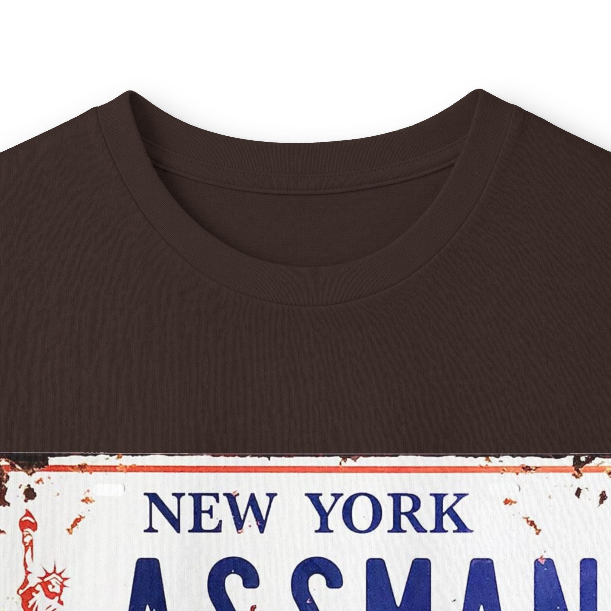 Assman License Plate Long Sleeve Tee — Funny New York Retro Graphic Shirt