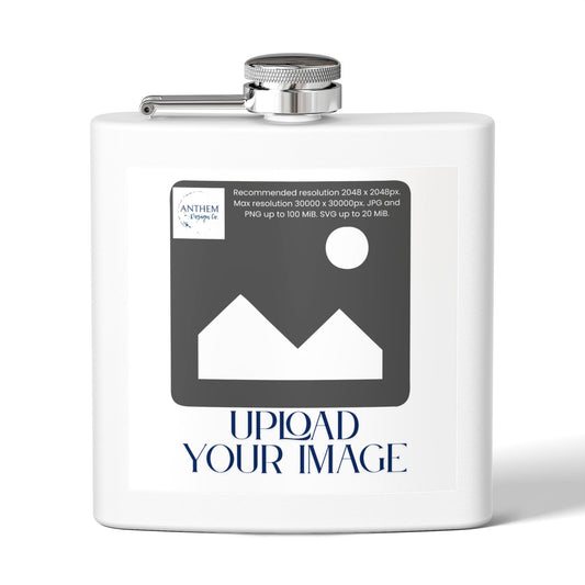 6oz Stainless Steel Flask — Upload & Customize