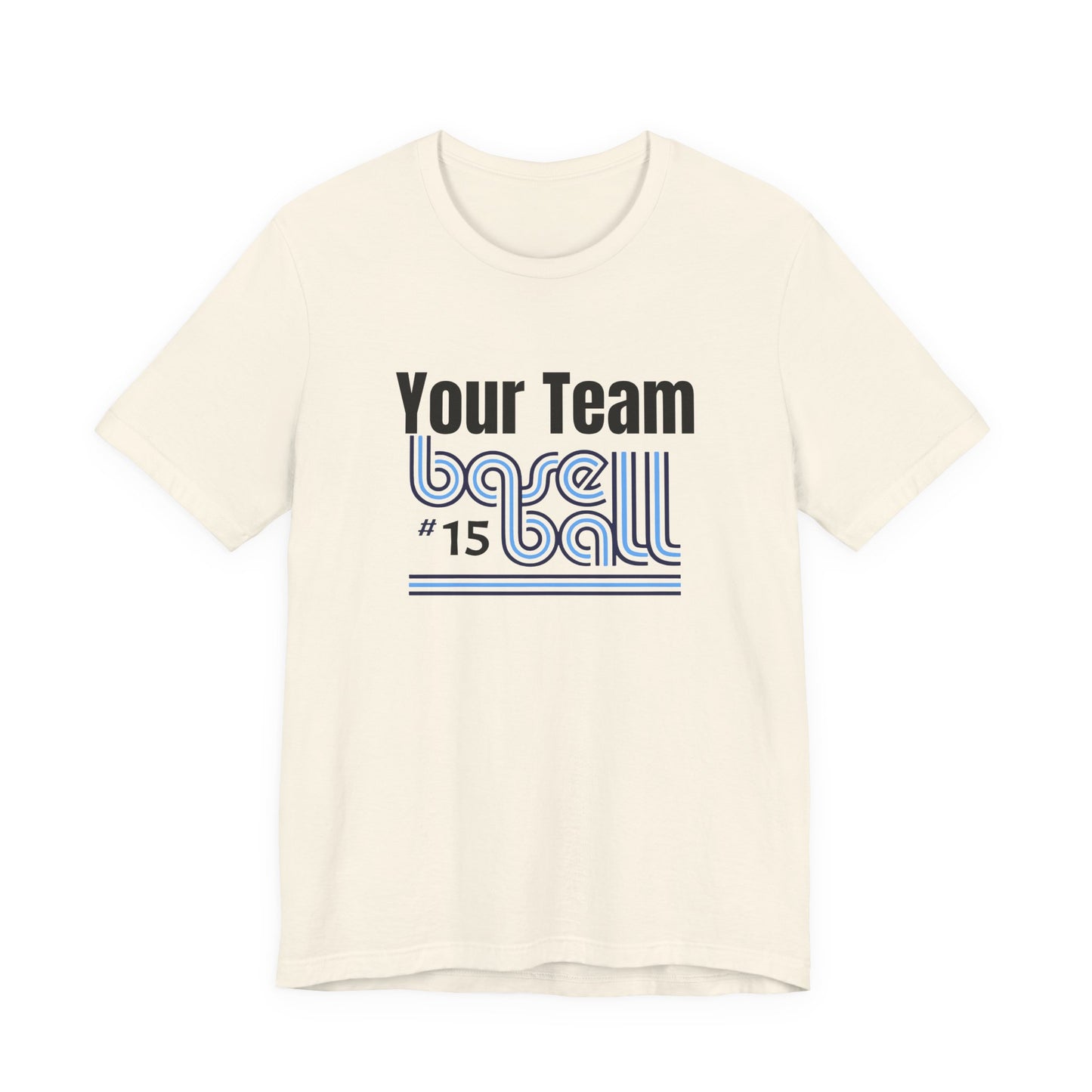 Custom Team-Name Jersey Tee — Retro Line Design