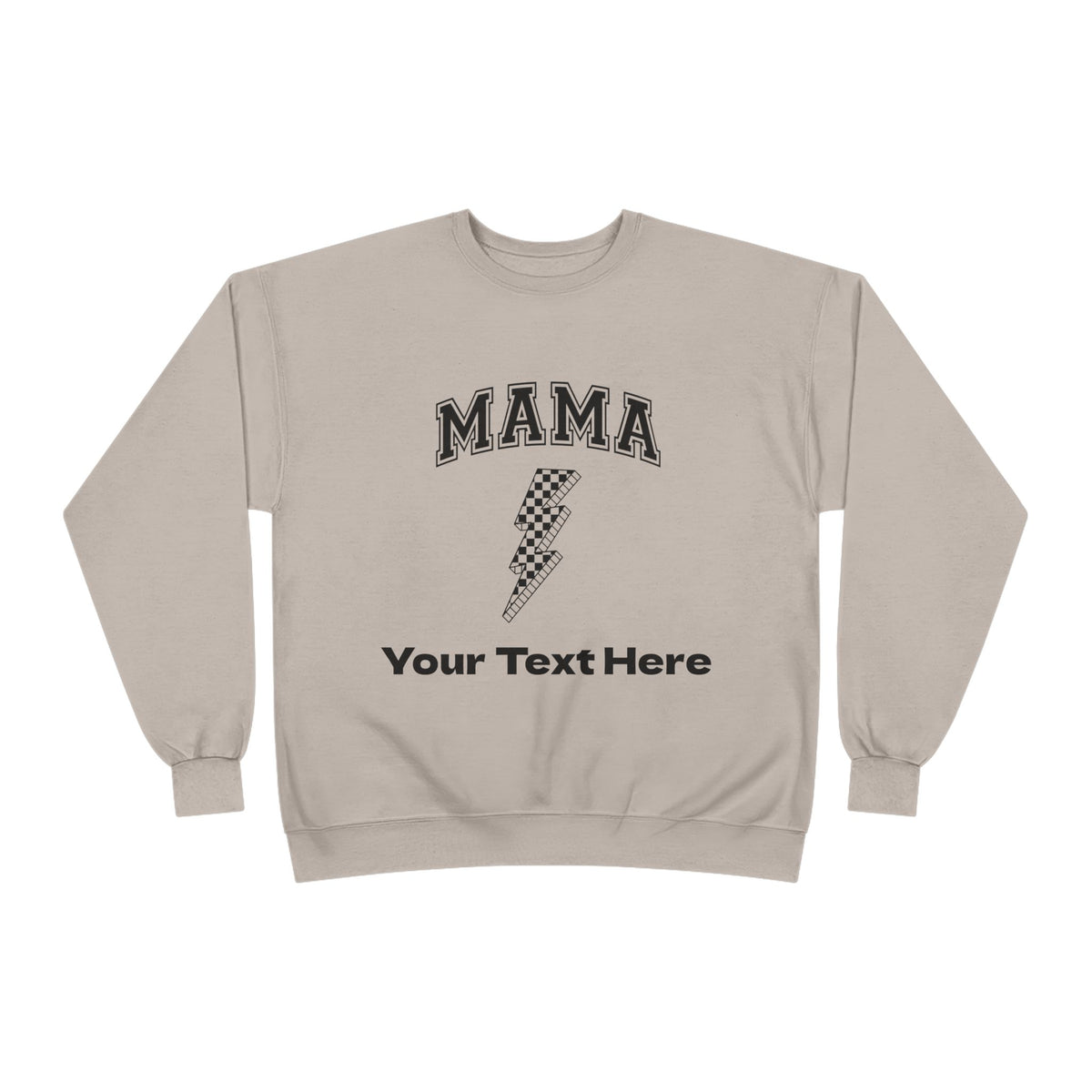 MAMA Lightning Bolt Sweatshirt | Personalized Player Name & Jersey Number Game Day Crewneck
