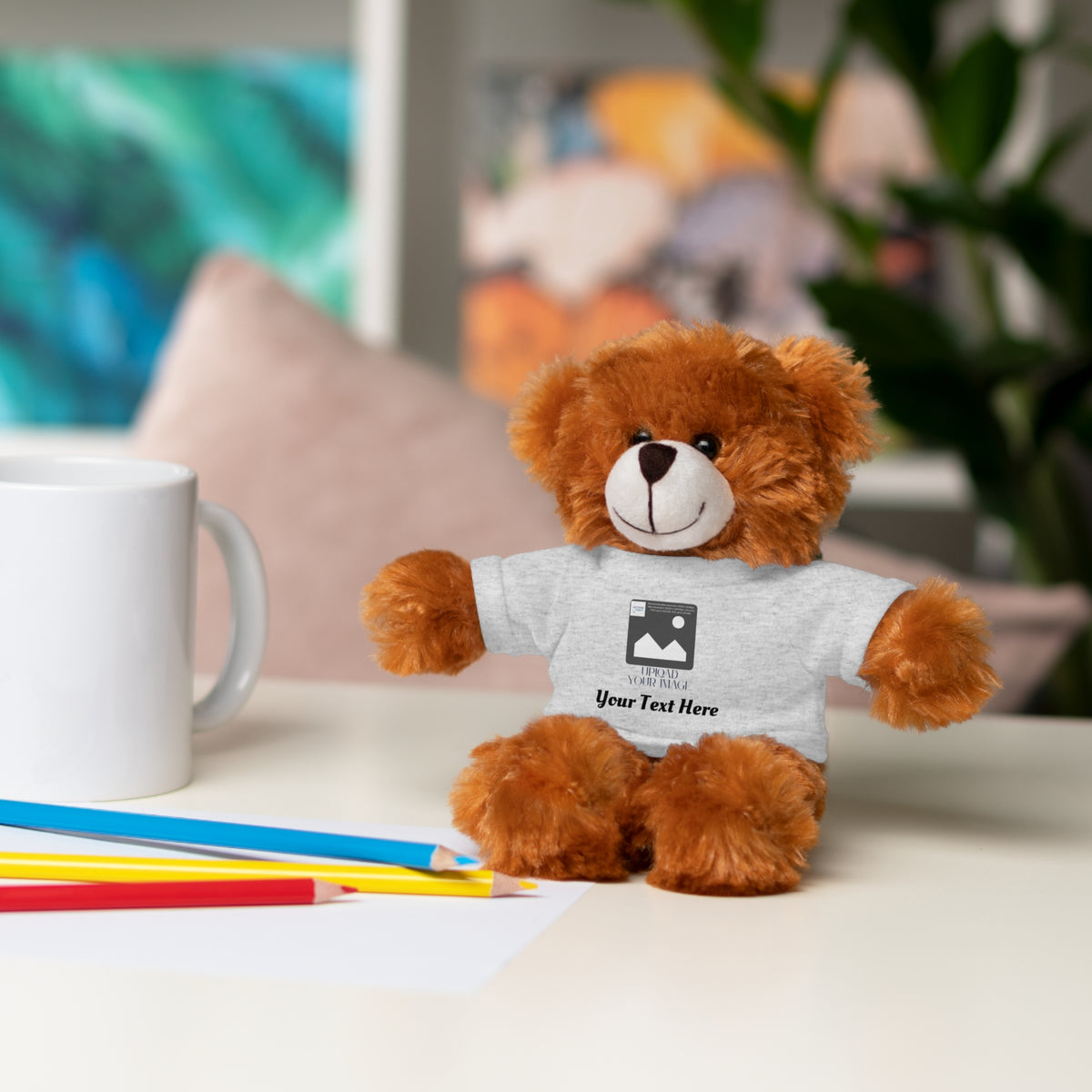 Personalized Stuffed Animal with Custom T-Shirt | Name, Photo or Message Plush Gift