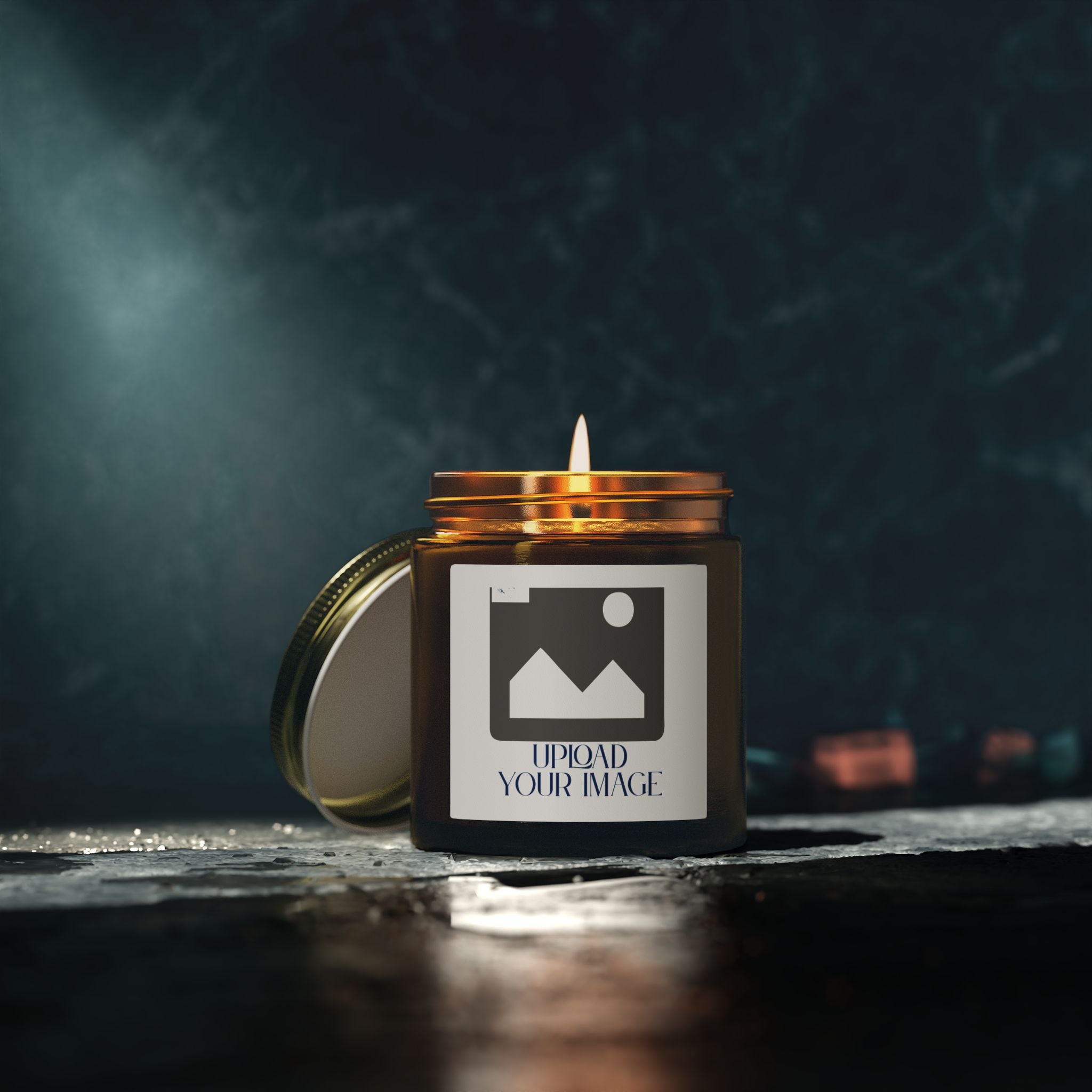 Coconut Apricot Soy Candle — Upload & Customize Scented Jar Candle for Home, Spa & Gifts