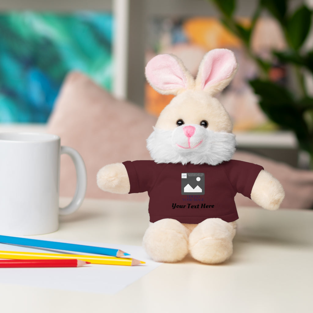 Personalized Stuffed Animal with Custom T-Shirt | Name, Photo or Message Plush Gift