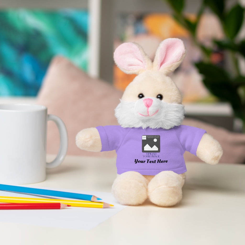 Personalized Stuffed Animal with Custom T-Shirt | Name, Photo or Message Plush Gift