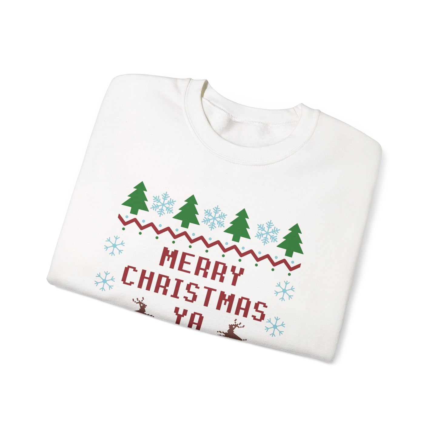 Merry Christmas Ya Filthy Animal Sweatshirt - Ugly Christmas Holiday Crewneck