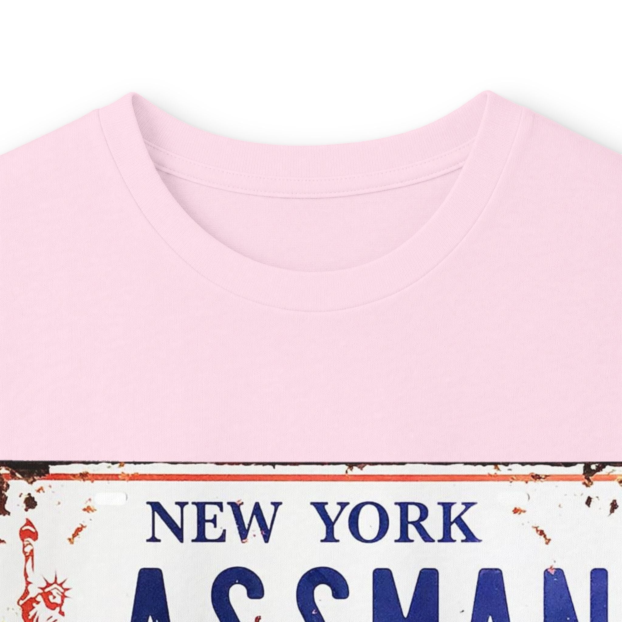 Assman License Plate Long Sleeve Tee — Funny New York Retro Graphic Shirt