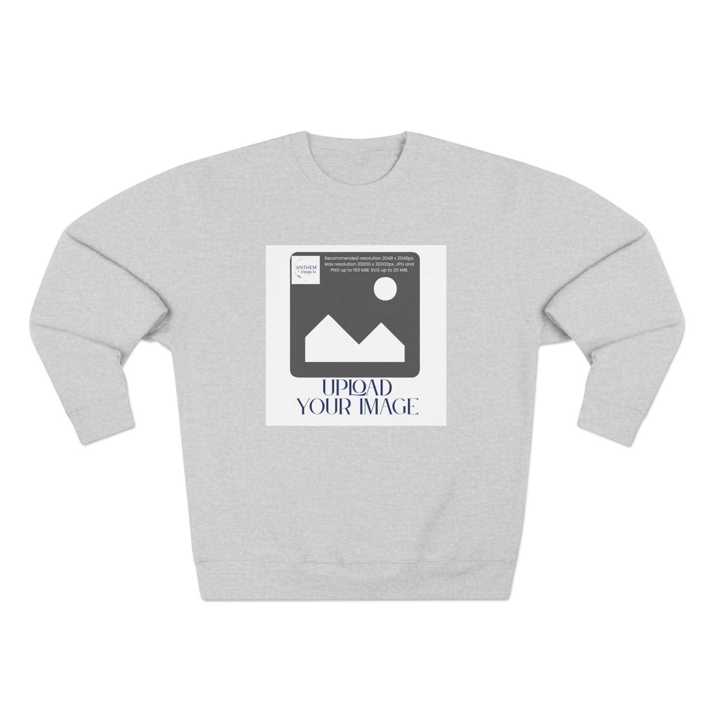 Custom Photo Crewneck Sweatshirt – Upload Your Image Personalized Crewneck