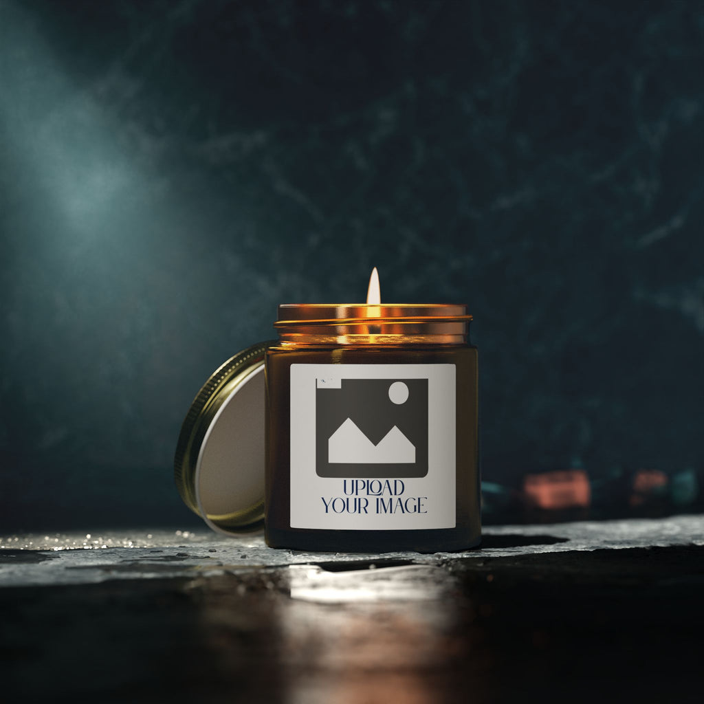 Coconut Apricot Soy Candle — Upload & Customize Scented Jar Candle for Home, Spa & Gifts