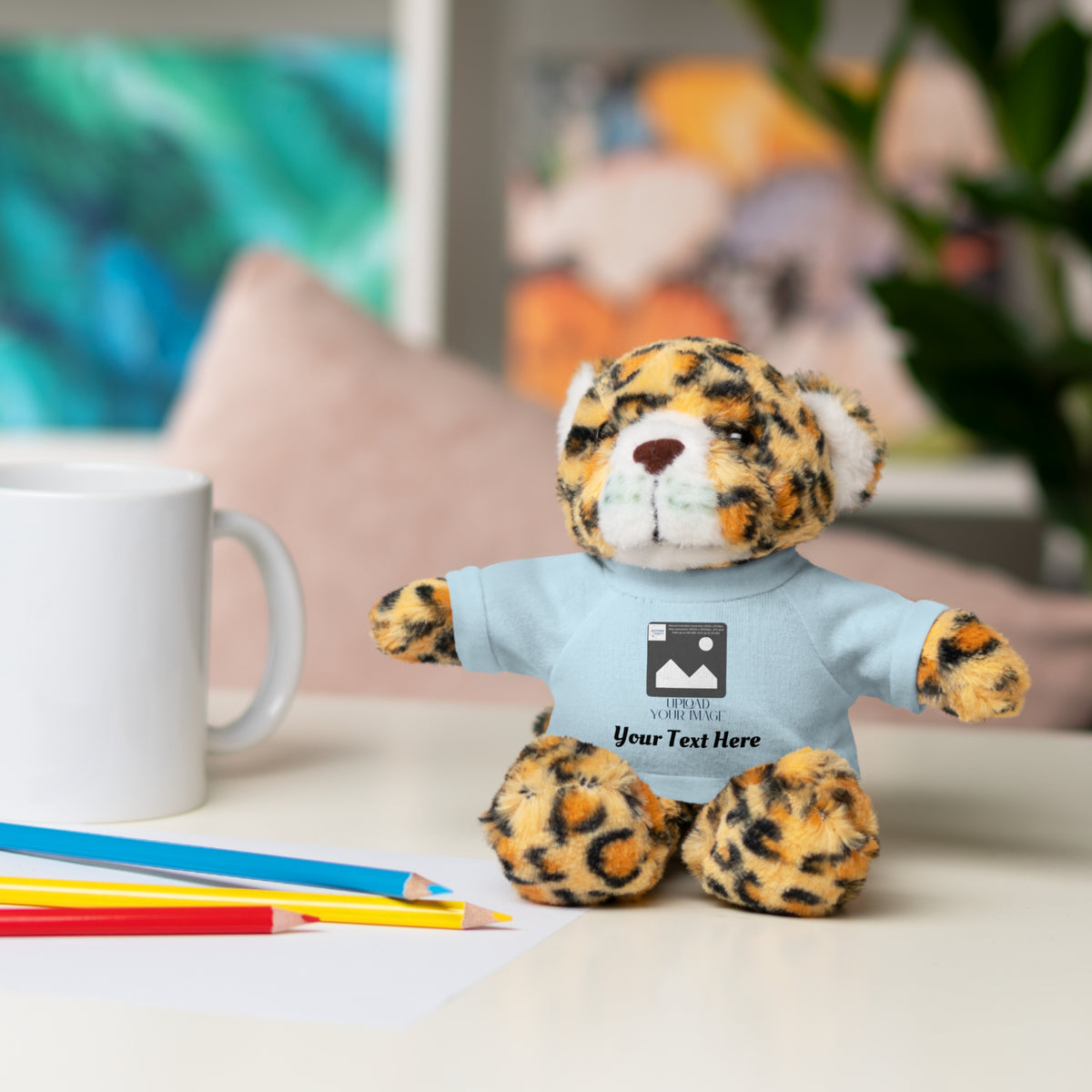 Personalized Stuffed Animal with Custom T-Shirt | Name, Photo or Message Plush Gift