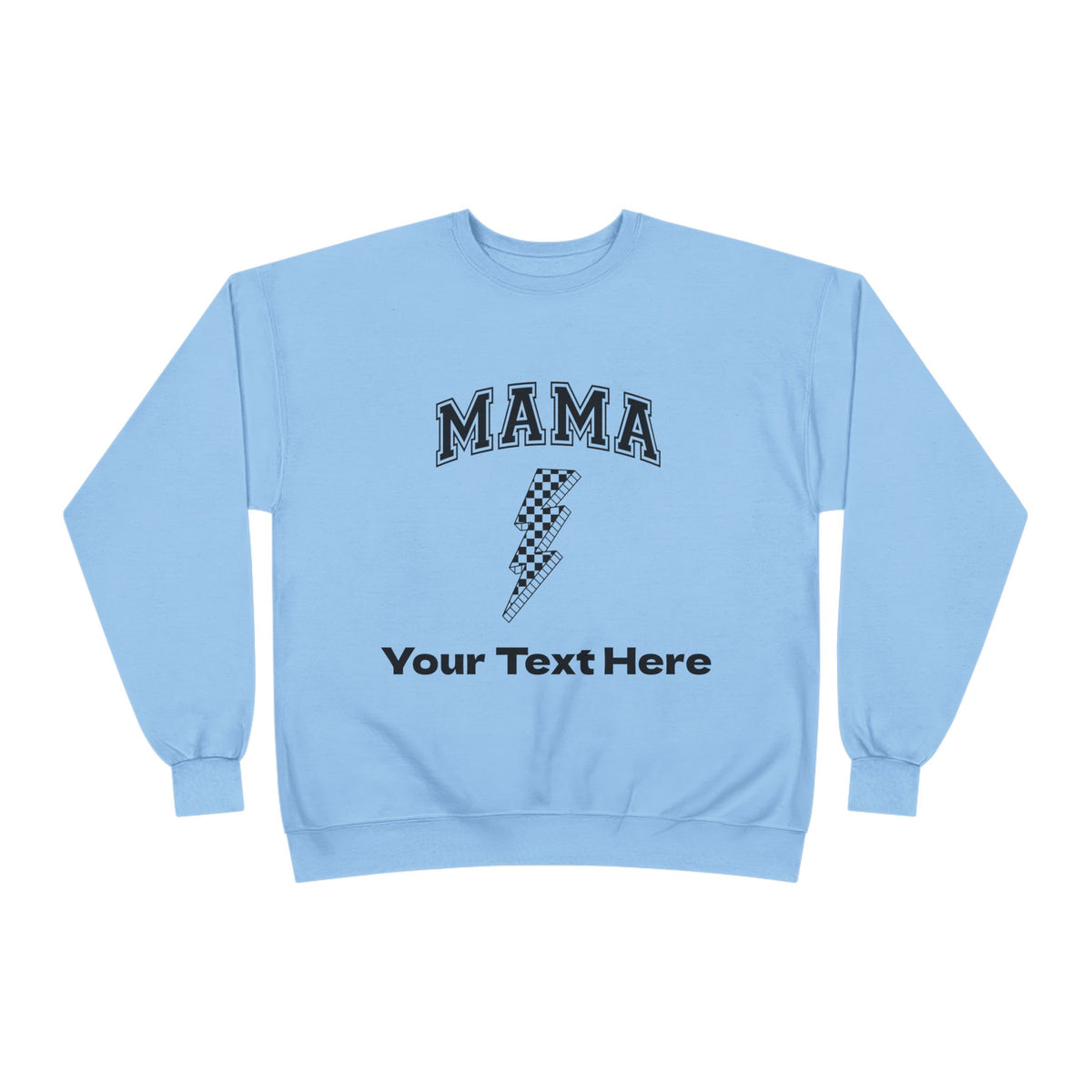 MAMA Lightning Bolt Sweatshirt | Personalized Player Name & Jersey Number Game Day Crewneck