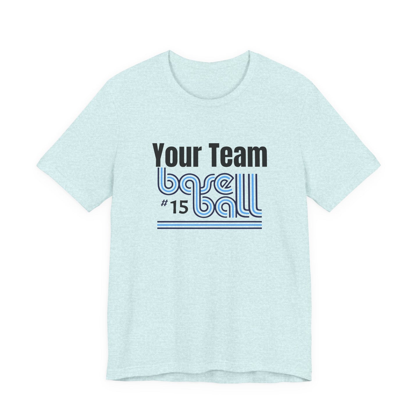 Custom Team-Name Jersey Tee — Retro Line Design