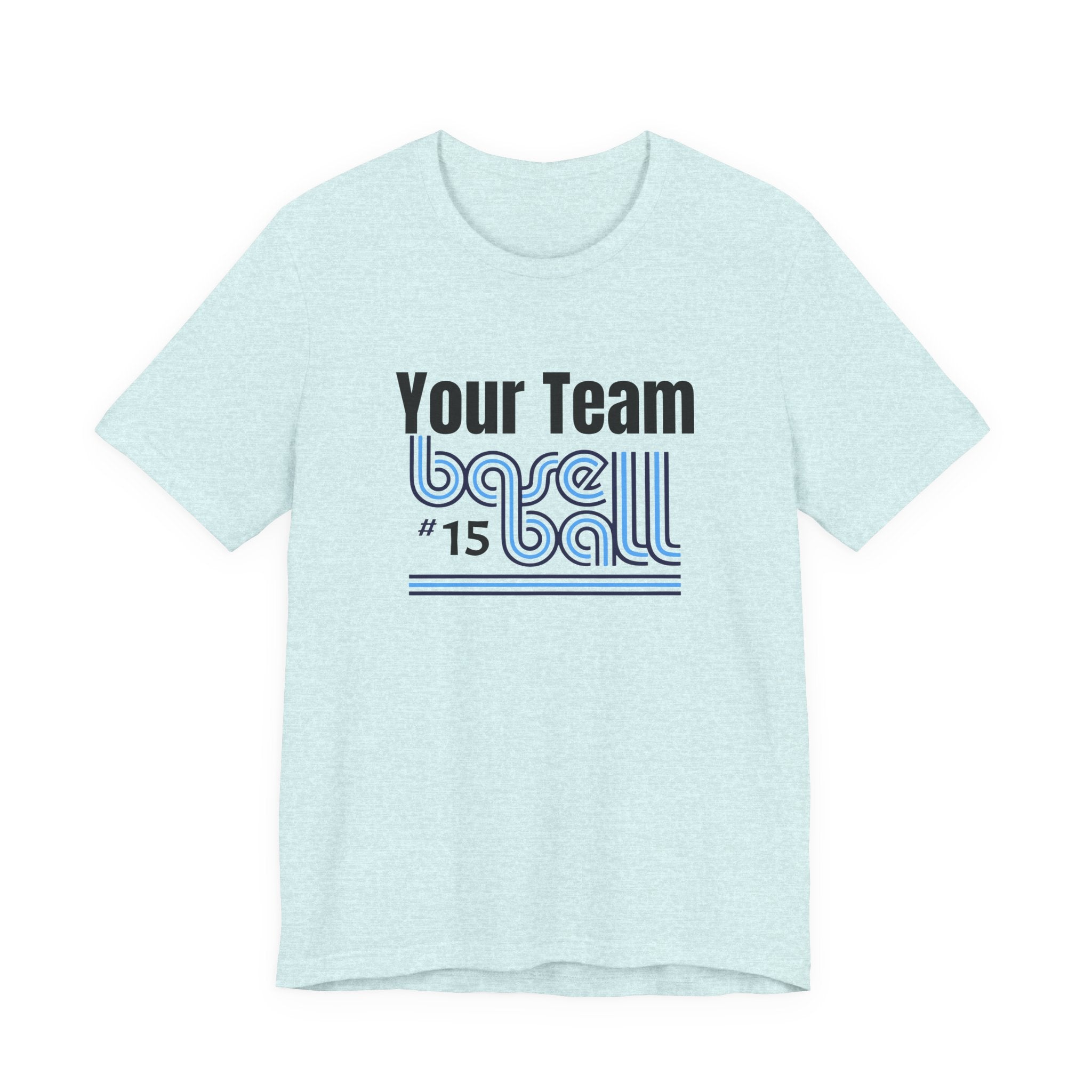Custom Team-Name Jersey Tee — Retro Line Design