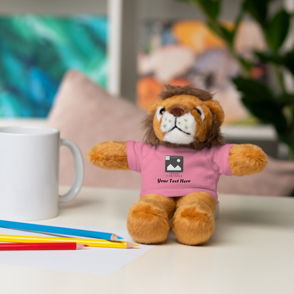 Personalized Stuffed Animal with Custom T-Shirt | Name, Photo or Message Plush Gift