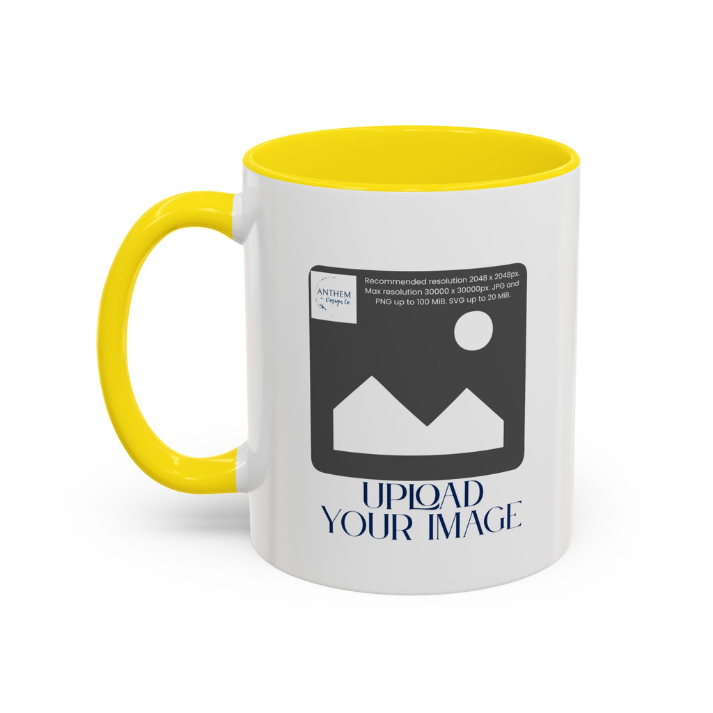 Custom Accent Coffee Mug – Personalized Photo Upload 11/15oz