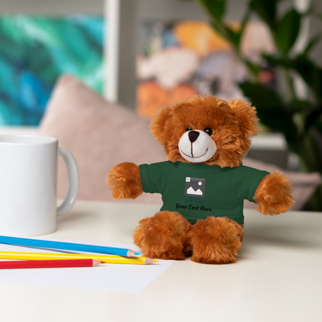 Personalized Stuffed Animal with Custom T-Shirt | Name, Photo or Message Plush Gift