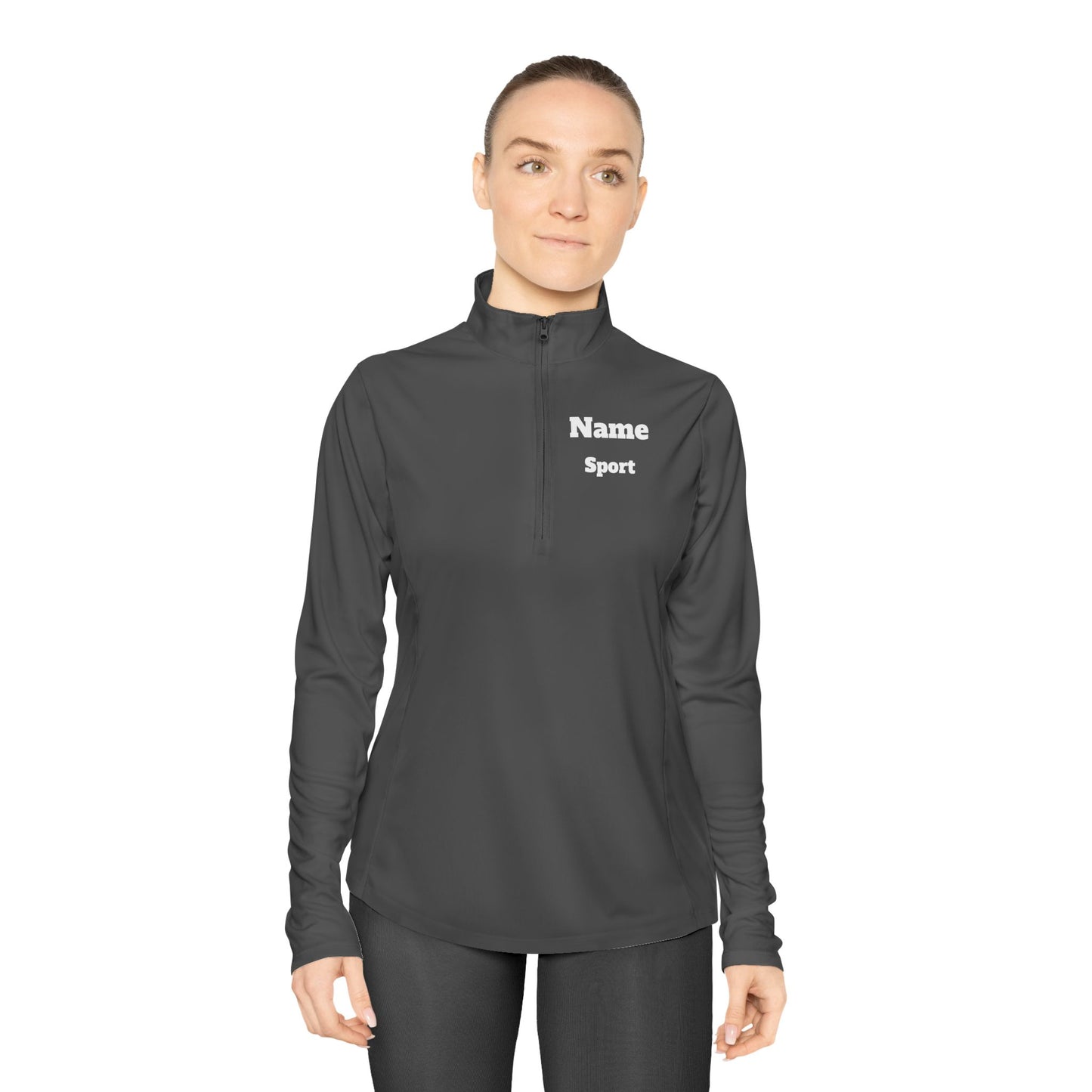 Custom Ladies Quarter-Zip Pullover — Personalized Name & Sport