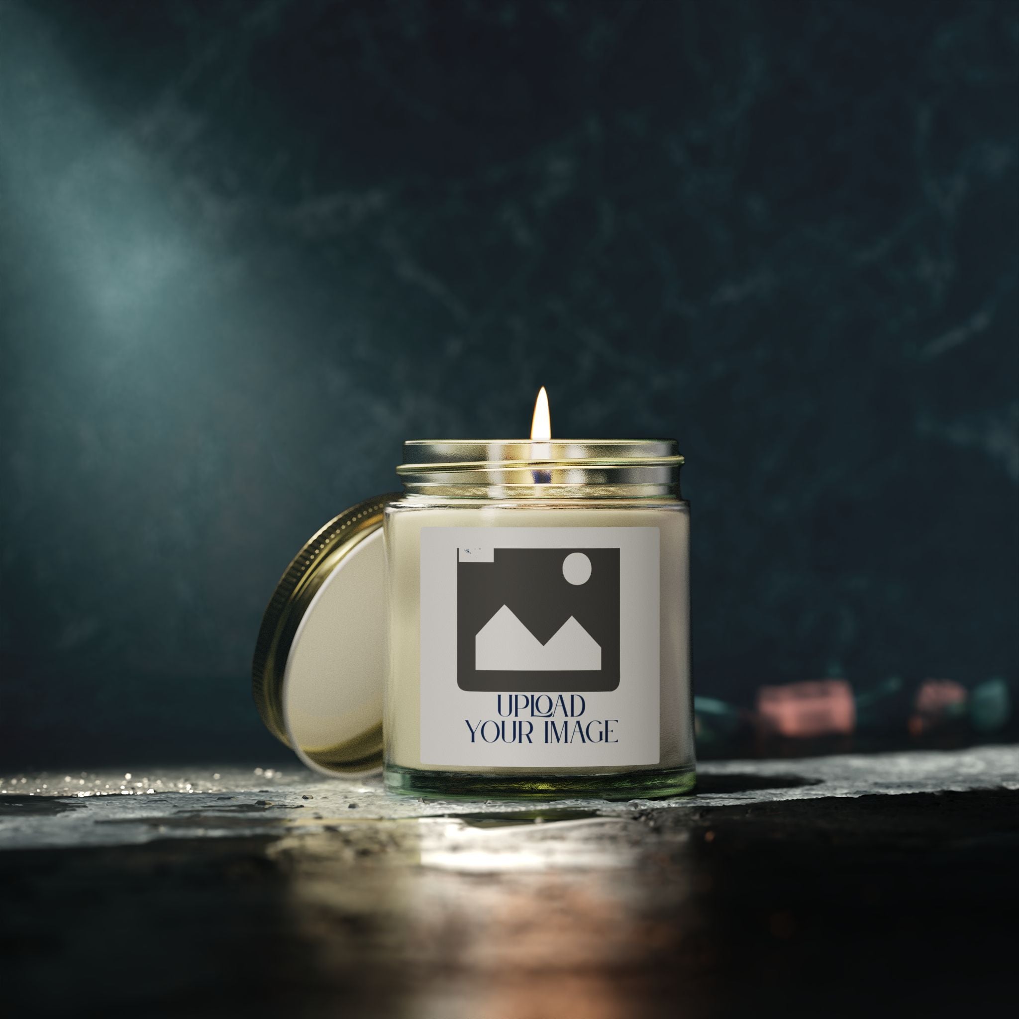 Coconut Apricot Soy Candle — Upload & Customize Scented Jar Candle for Home, Spa & Gifts