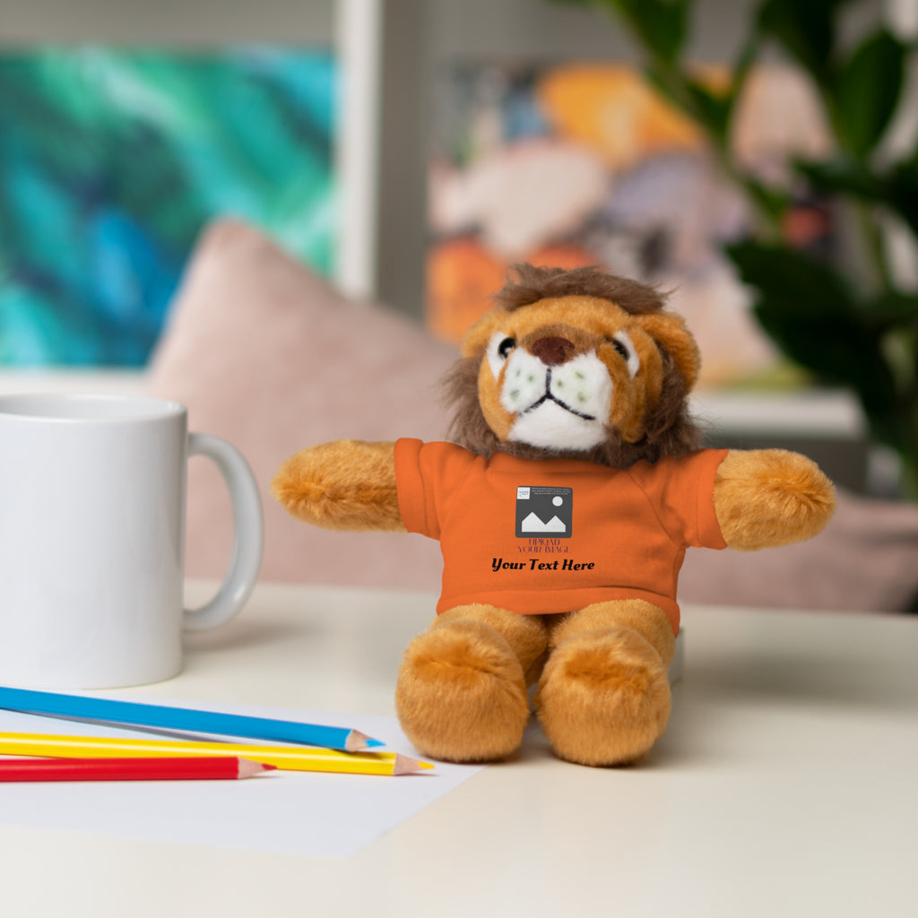 Personalized Stuffed Animal with Custom T-Shirt | Name, Photo or Message Plush Gift