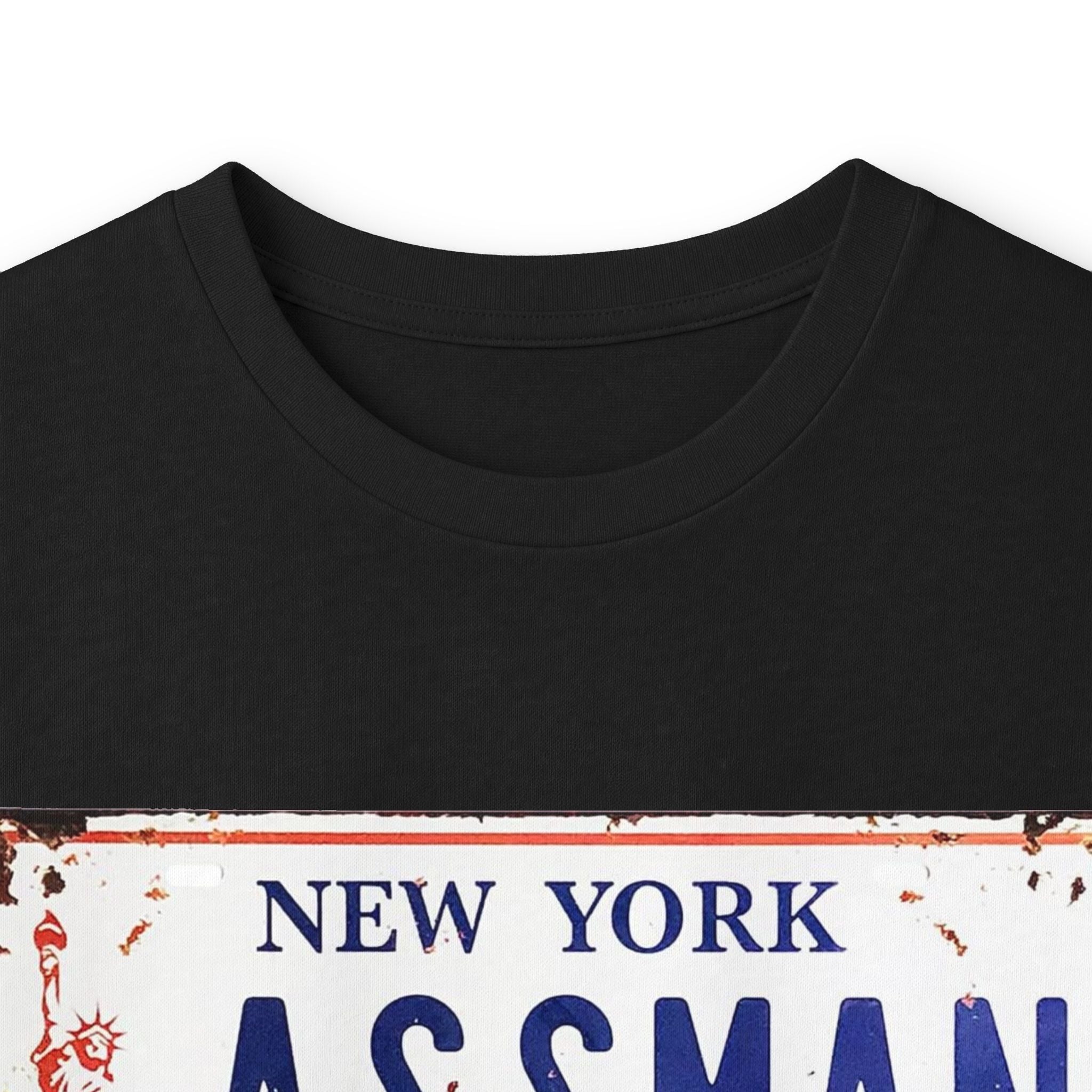 Assman License Plate Long Sleeve Tee — Funny New York Retro Graphic Shirt