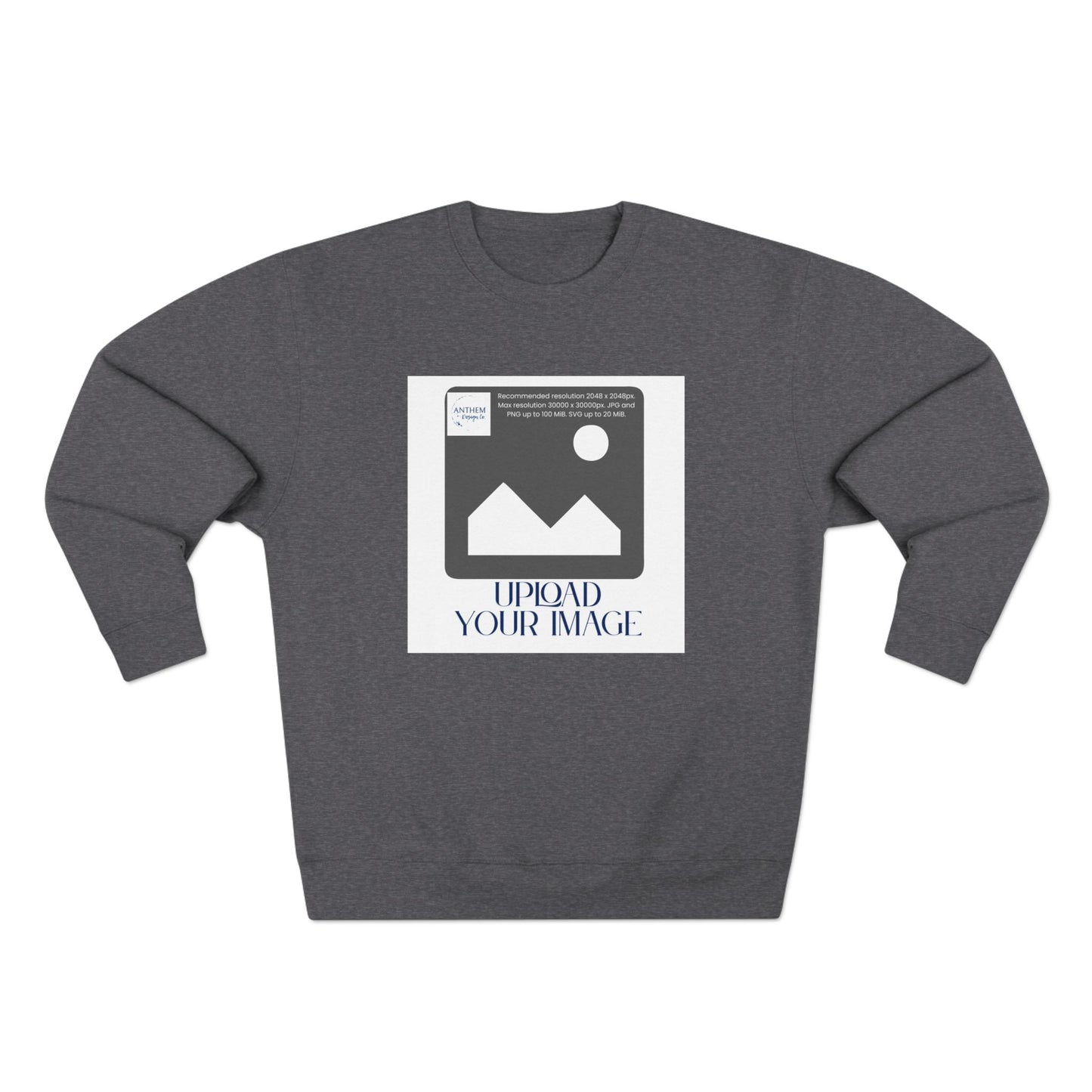 Custom Photo Crewneck Sweatshirt – Upload Your Image Personalized Crewneck
