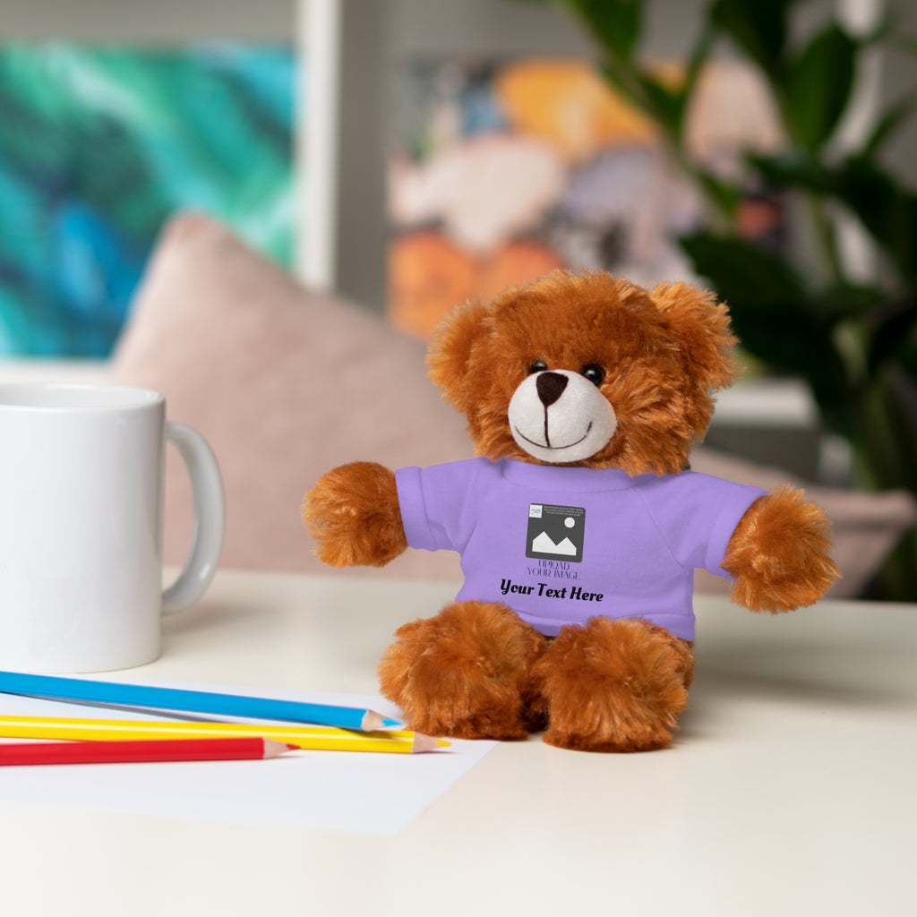 Personalized Stuffed Animal with Custom T-Shirt | Name, Photo or Message Plush Gift