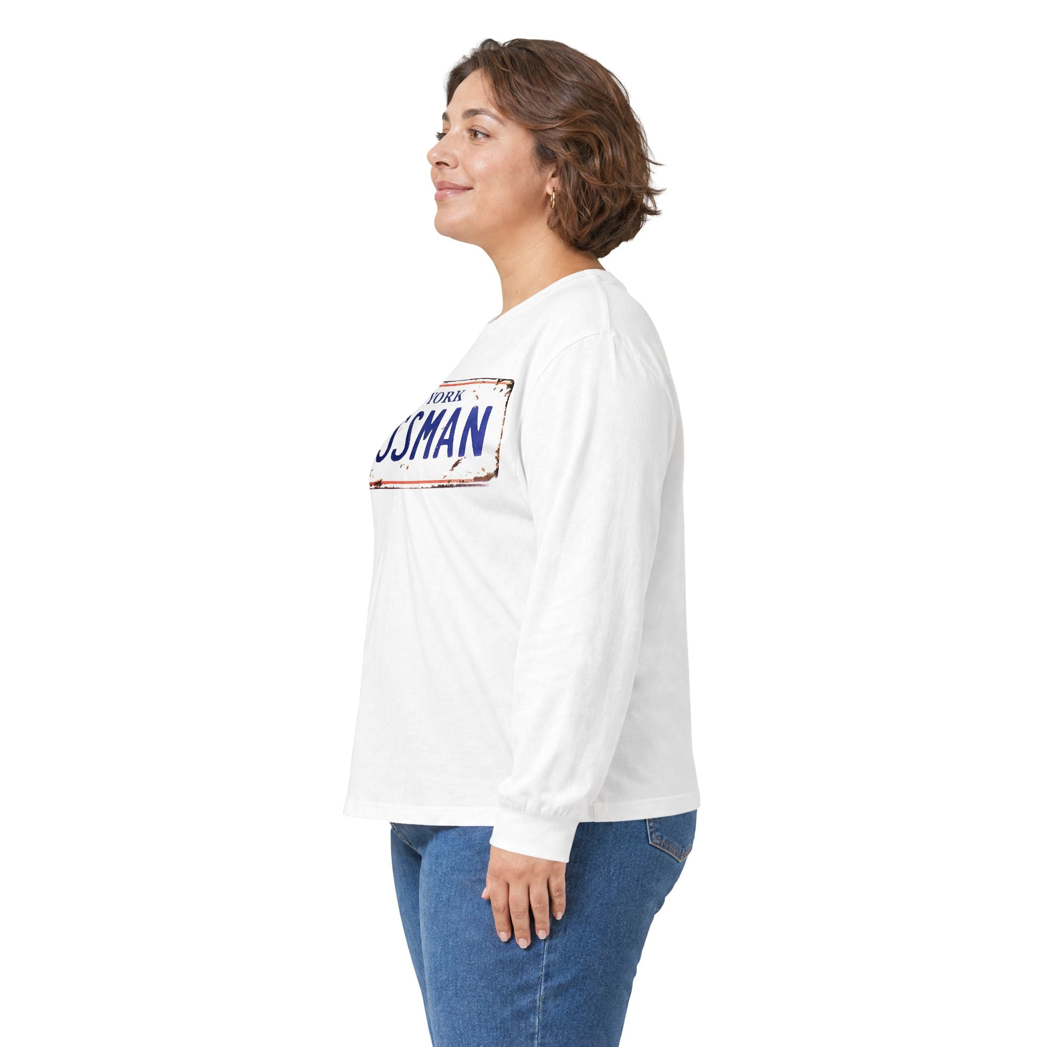 Assman License Plate Long Sleeve Tee — Funny New York Retro Graphic Shirt