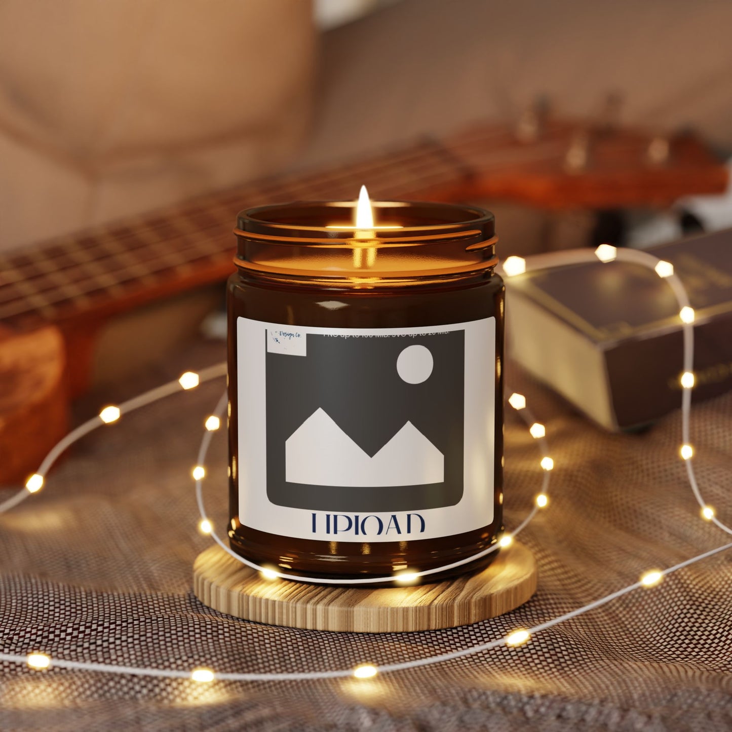 Scented Soy Candle — Amber Glass Jar (Multi-Size)
