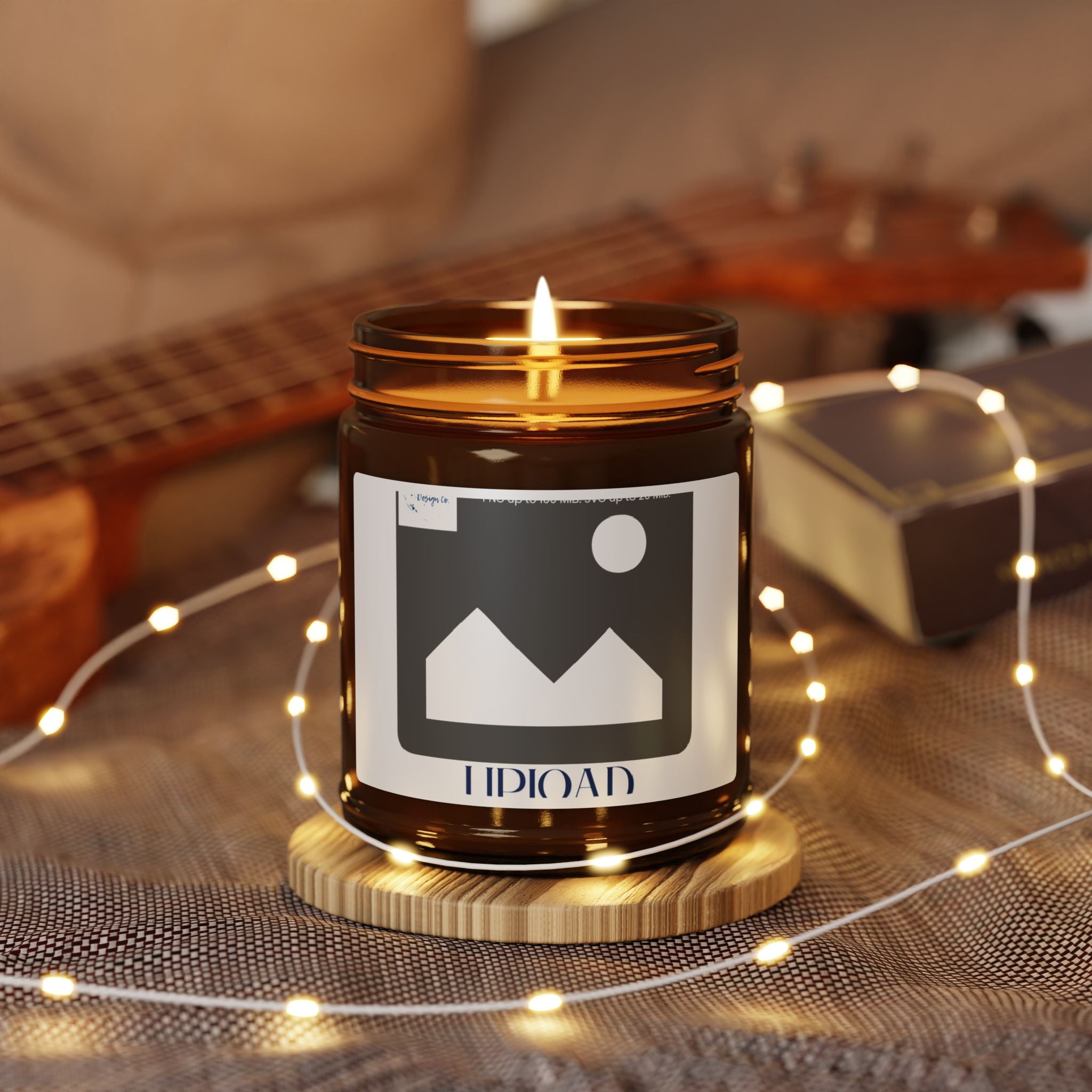 Scented Soy Candle — Amber Glass Jar (Multi-Size)